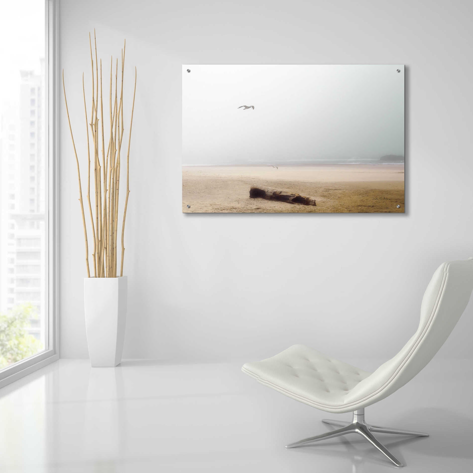 Epic Art 'Cold Beach III' by Debra Van Swearingen, Acrylic Glass Wall Art,36x24