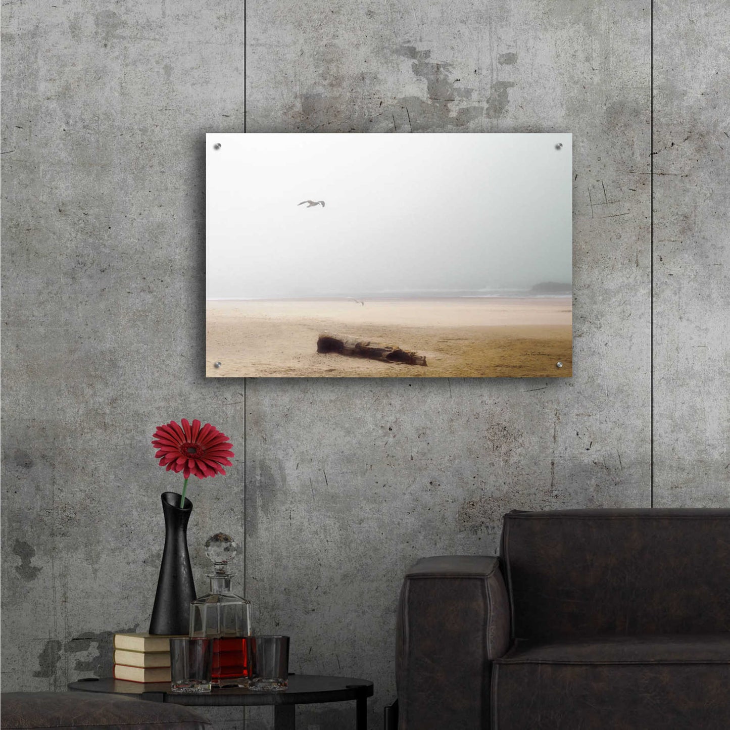 Epic Art 'Cold Beach III' by Debra Van Swearingen, Acrylic Glass Wall Art,36x24