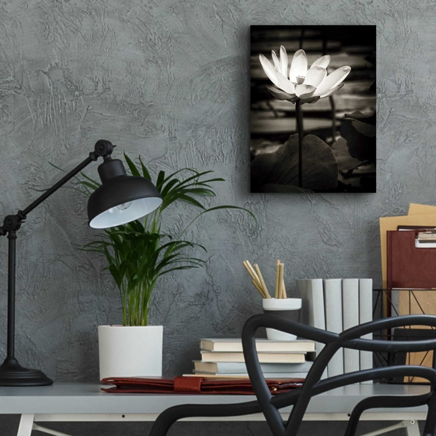 Epic Art 'Lotus Flower VIII' by Debra Van Swearingen, Acrylic Glass Wall Art,12x16