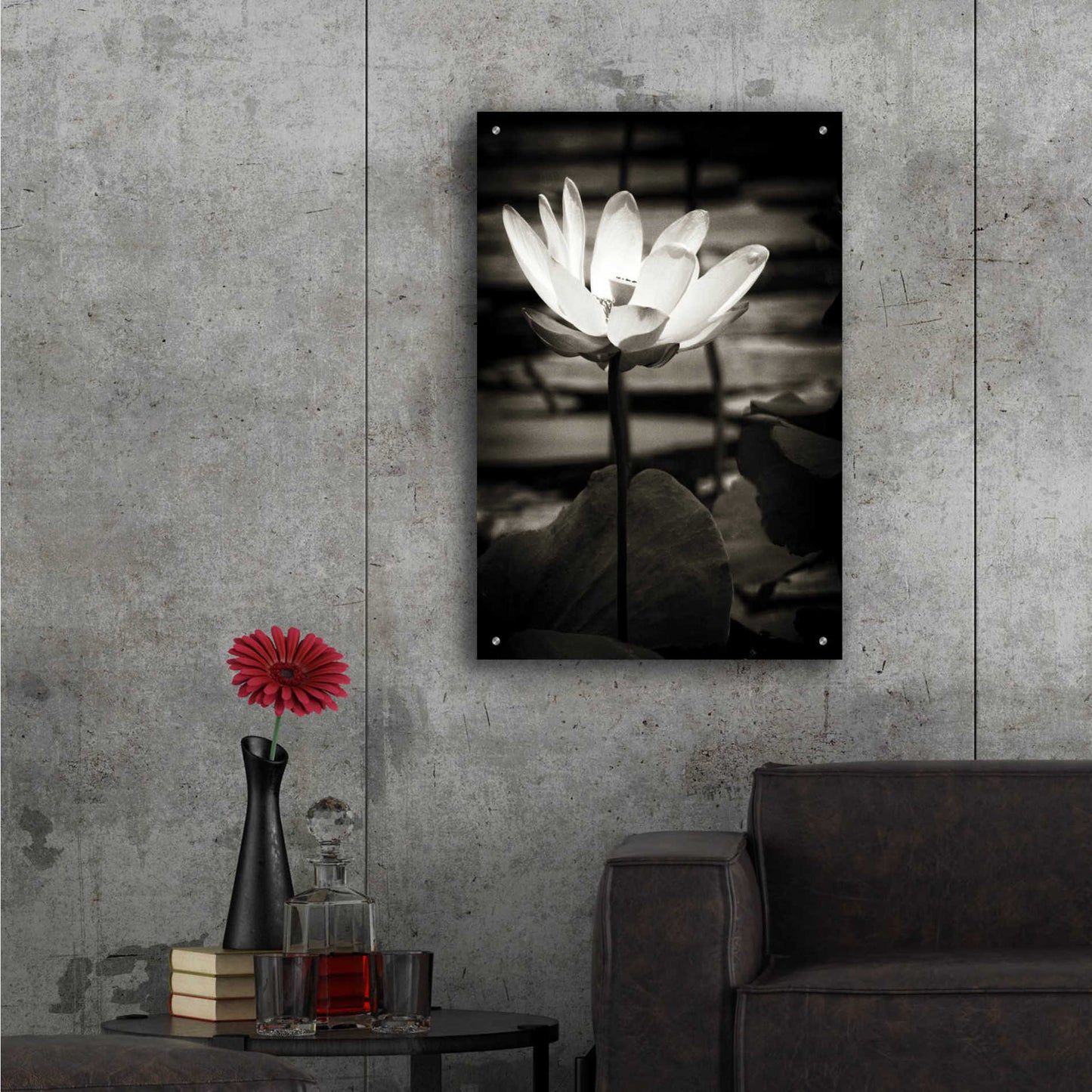 Epic Art 'Lotus Flower VIII' by Debra Van Swearingen, Acrylic Glass Wall Art,24x36