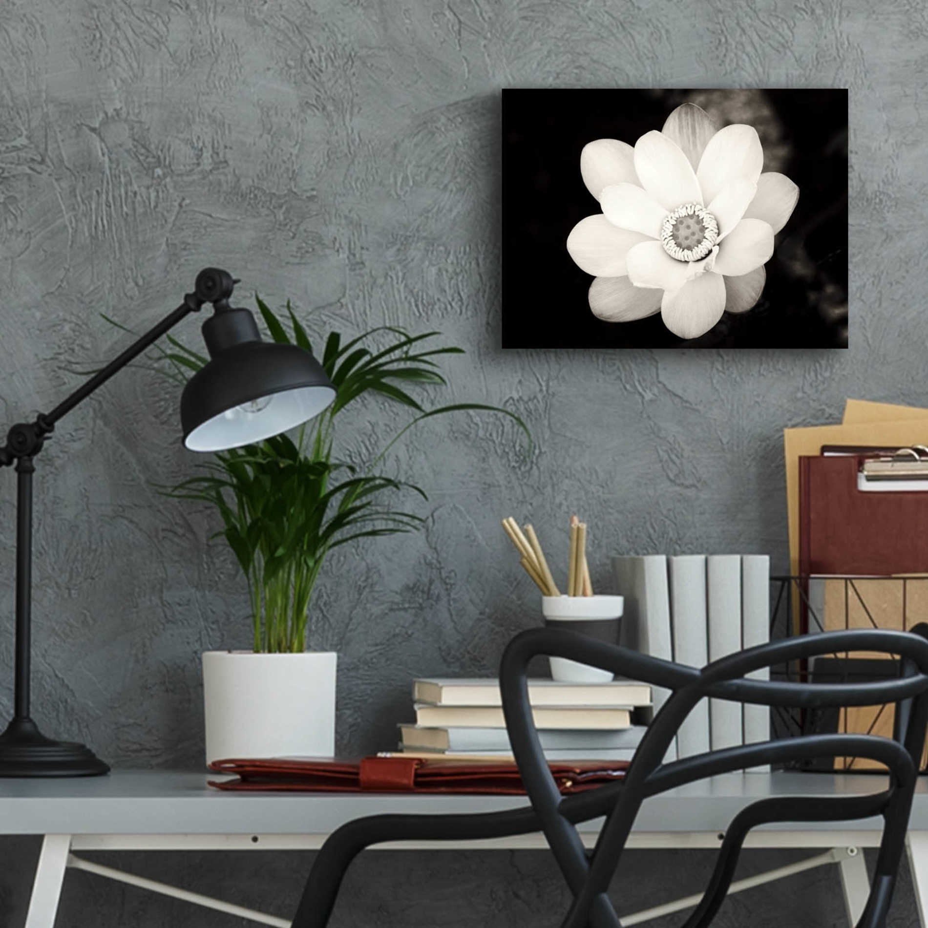 Epic Art 'Lotus Flower III' by Debra Van Swearingen, Acrylic Glass Wall Art,16x12