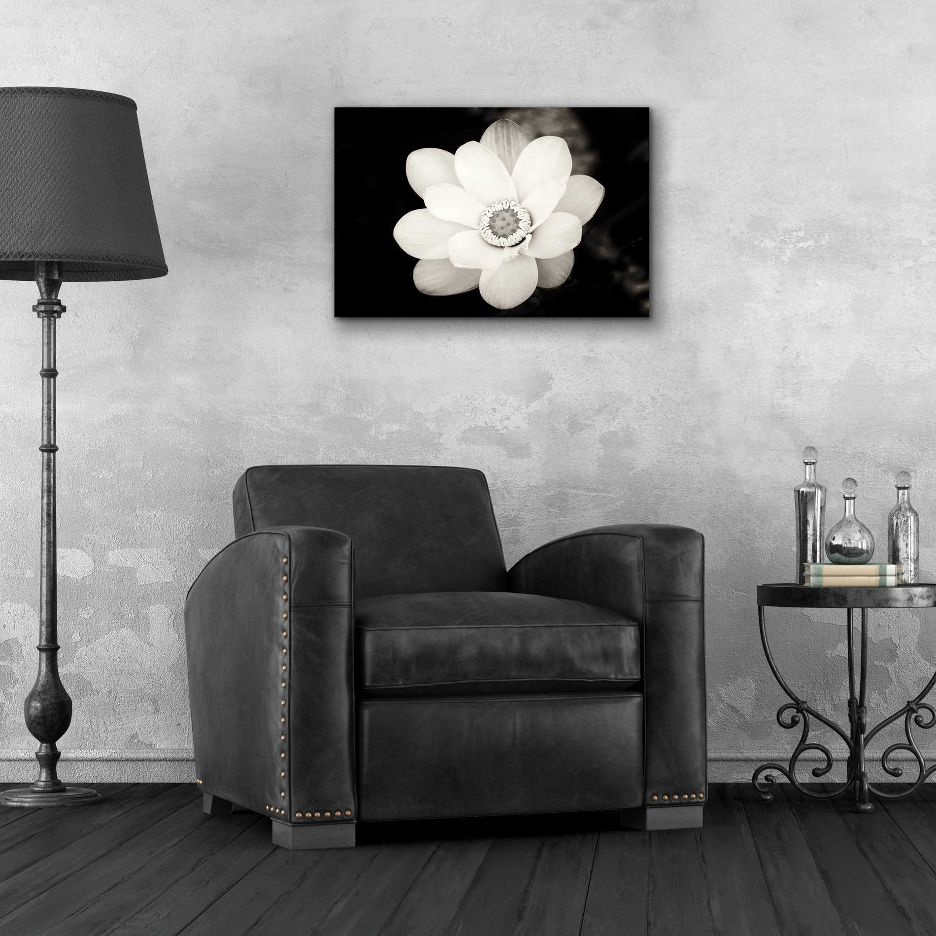 Epic Art 'Lotus Flower III' by Debra Van Swearingen, Acrylic Glass Wall Art,24x16