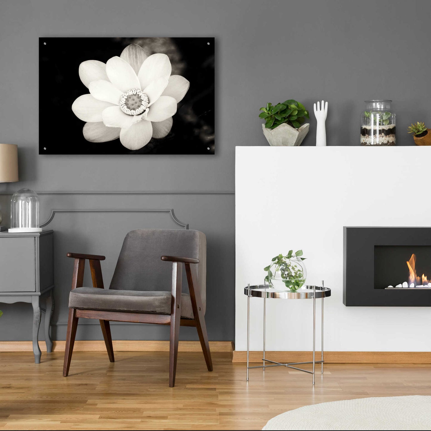 Epic Art 'Lotus Flower III' by Debra Van Swearingen, Acrylic Glass Wall Art,36x24