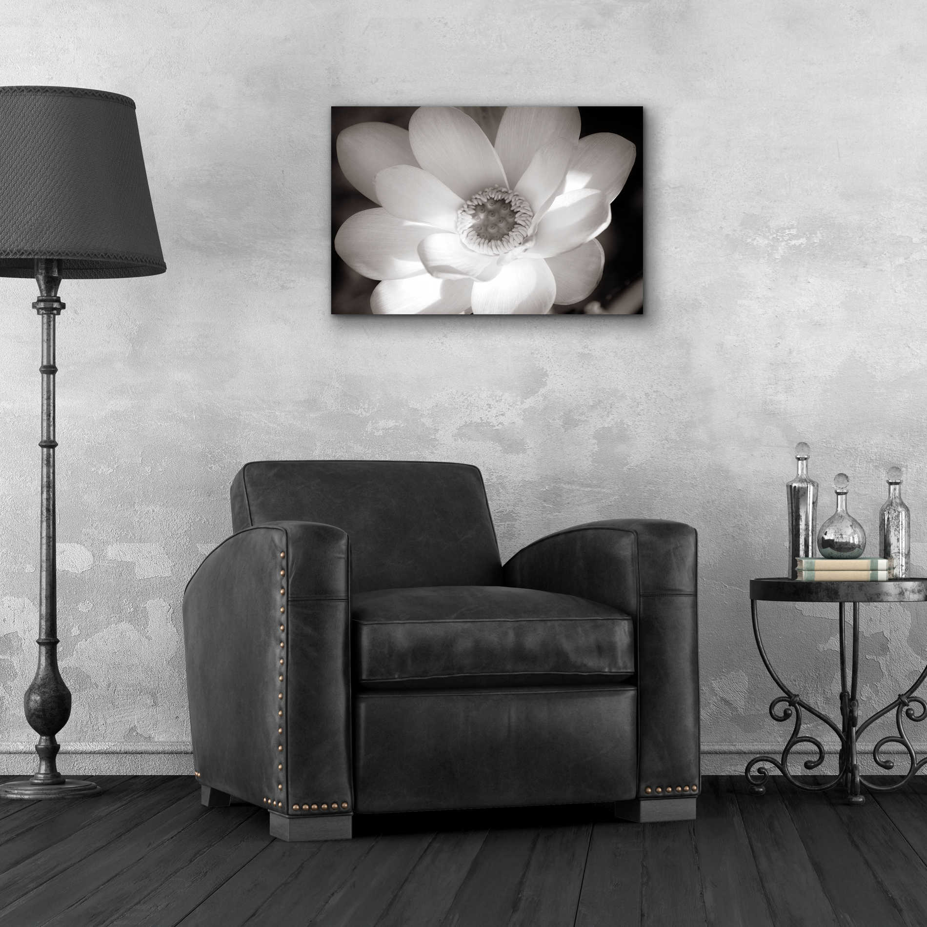 Epic Art 'Lotus Flower V' by Debra Van Swearingen, Acrylic Glass Wall Art,24x16