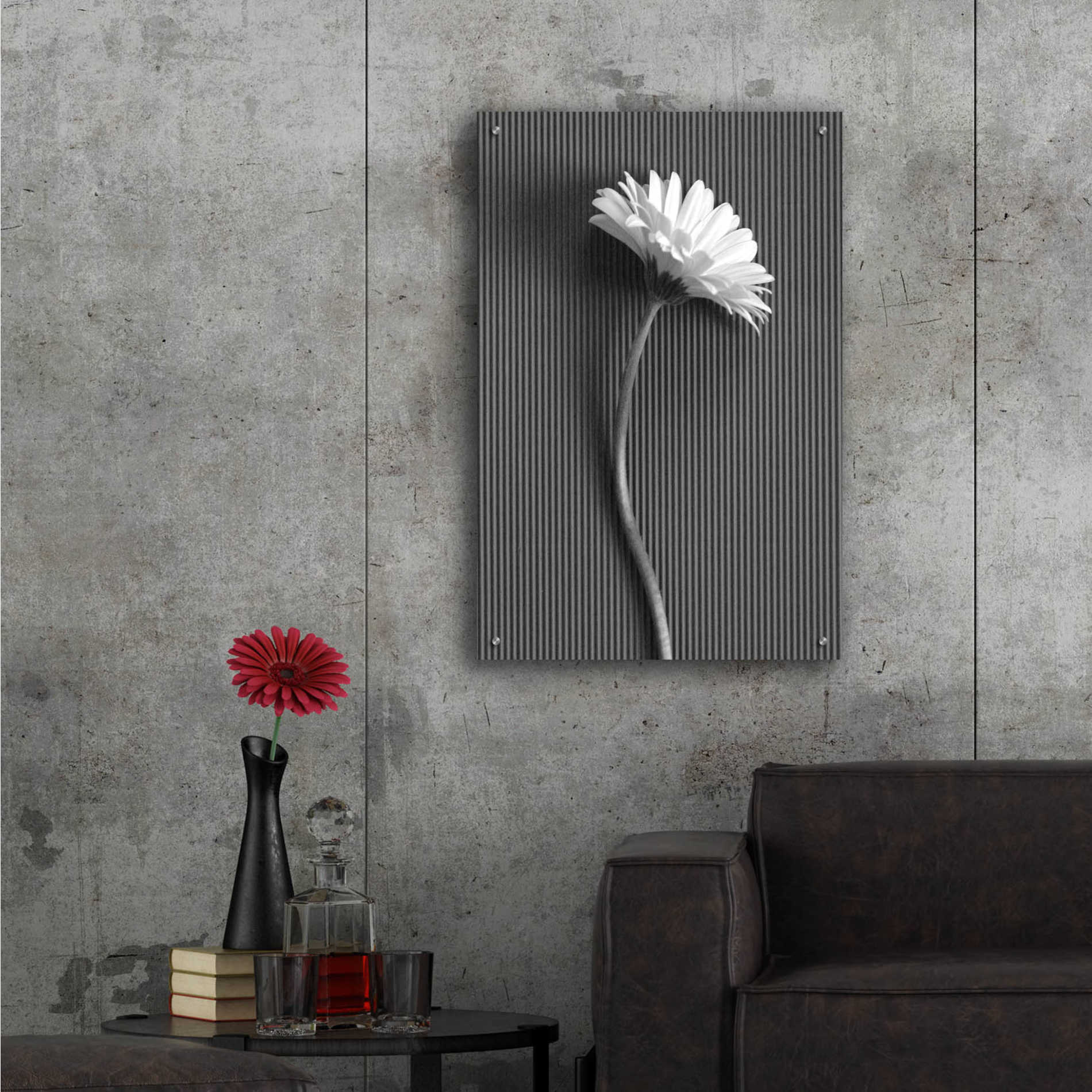 Epic Art 'Fresh Cut Daisy III' by Debra Van Swearingen, Acrylic Glass Wall Art,24x36