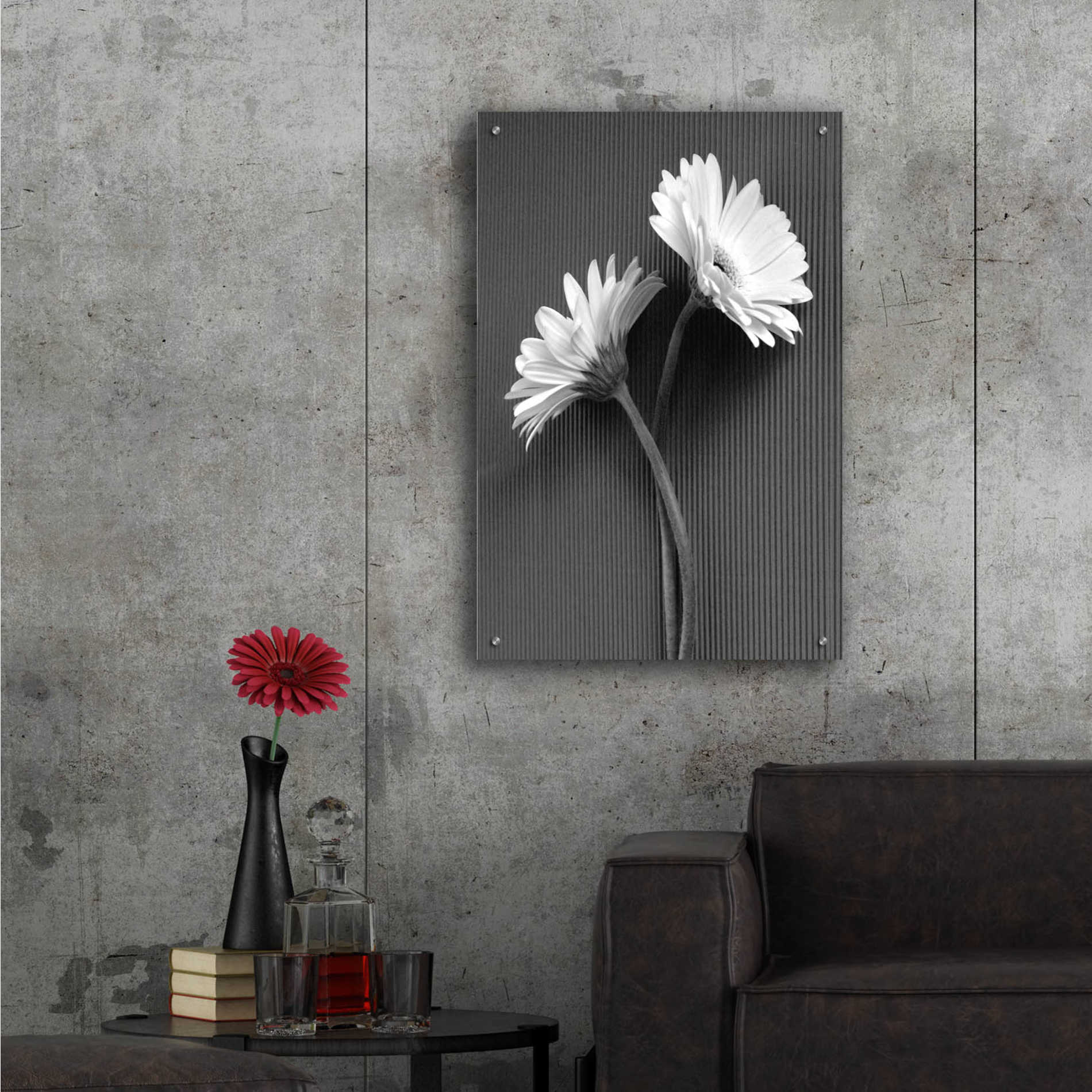 Epic Art 'Fresh Cut Daisy IV' by Debra Van Swearingen, Acrylic Glass Wall Art,24x36