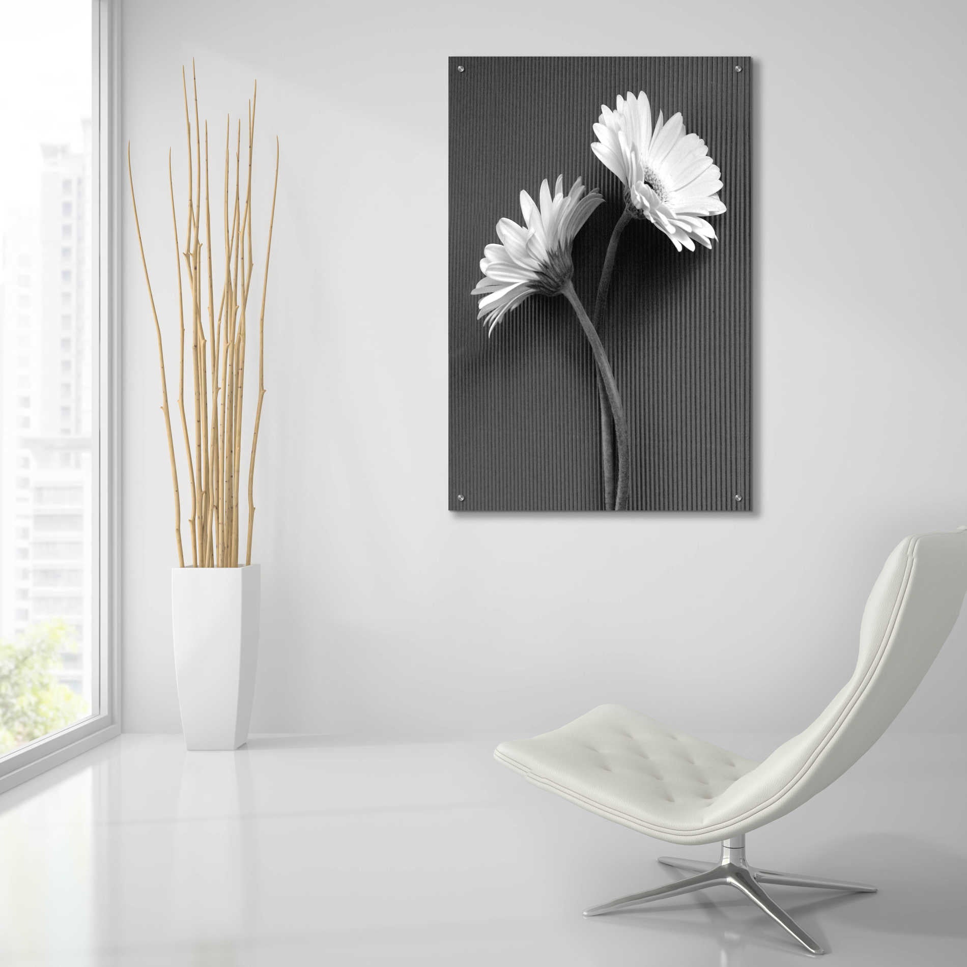 Epic Art 'Fresh Cut Daisy IV' by Debra Van Swearingen, Acrylic Glass Wall Art,24x36