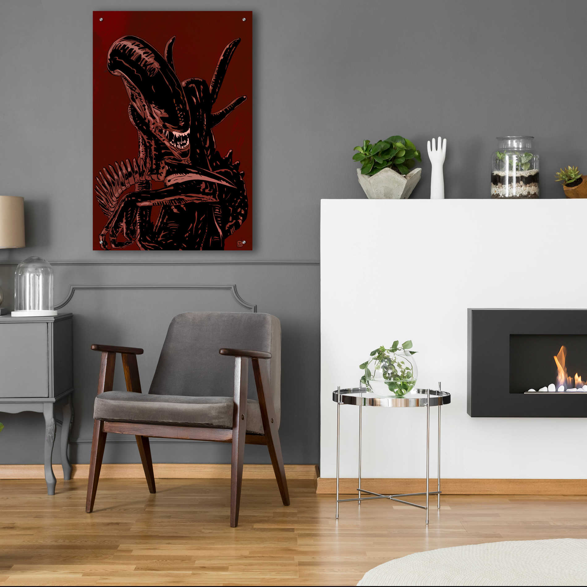 Epic Art 'Alien' by Giuseppe Cristiano, Acrylic Glass Wall Art,24x36