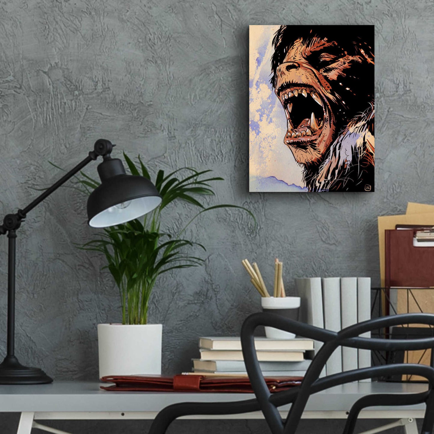 Epic Art 'An American Werewolf' by Giuseppe Cristiano, Acrylic Glass Wall Art,12x16