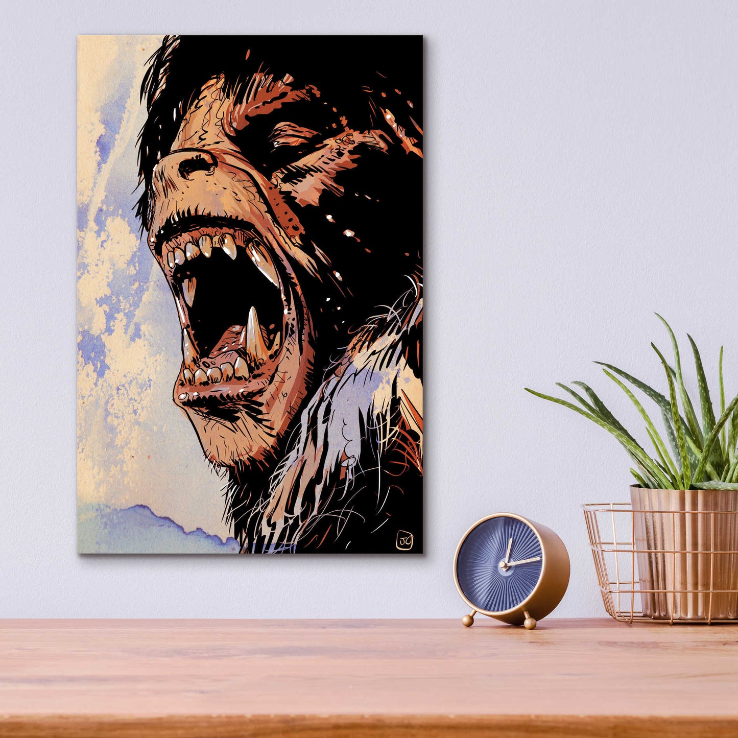 Epic Art 'An American Werewolf' by Giuseppe Cristiano, Acrylic Glass Wall Art,12x16