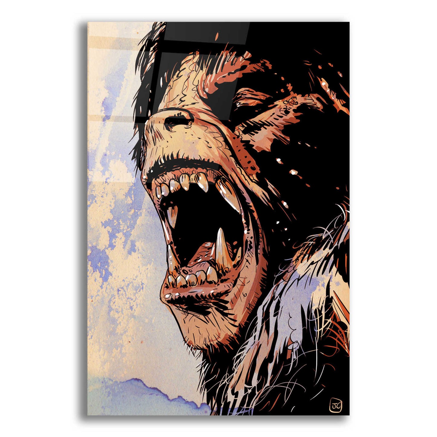 Epic Art 'An American Werewolf' by Giuseppe Cristiano, Acrylic Glass Wall Art,12x16