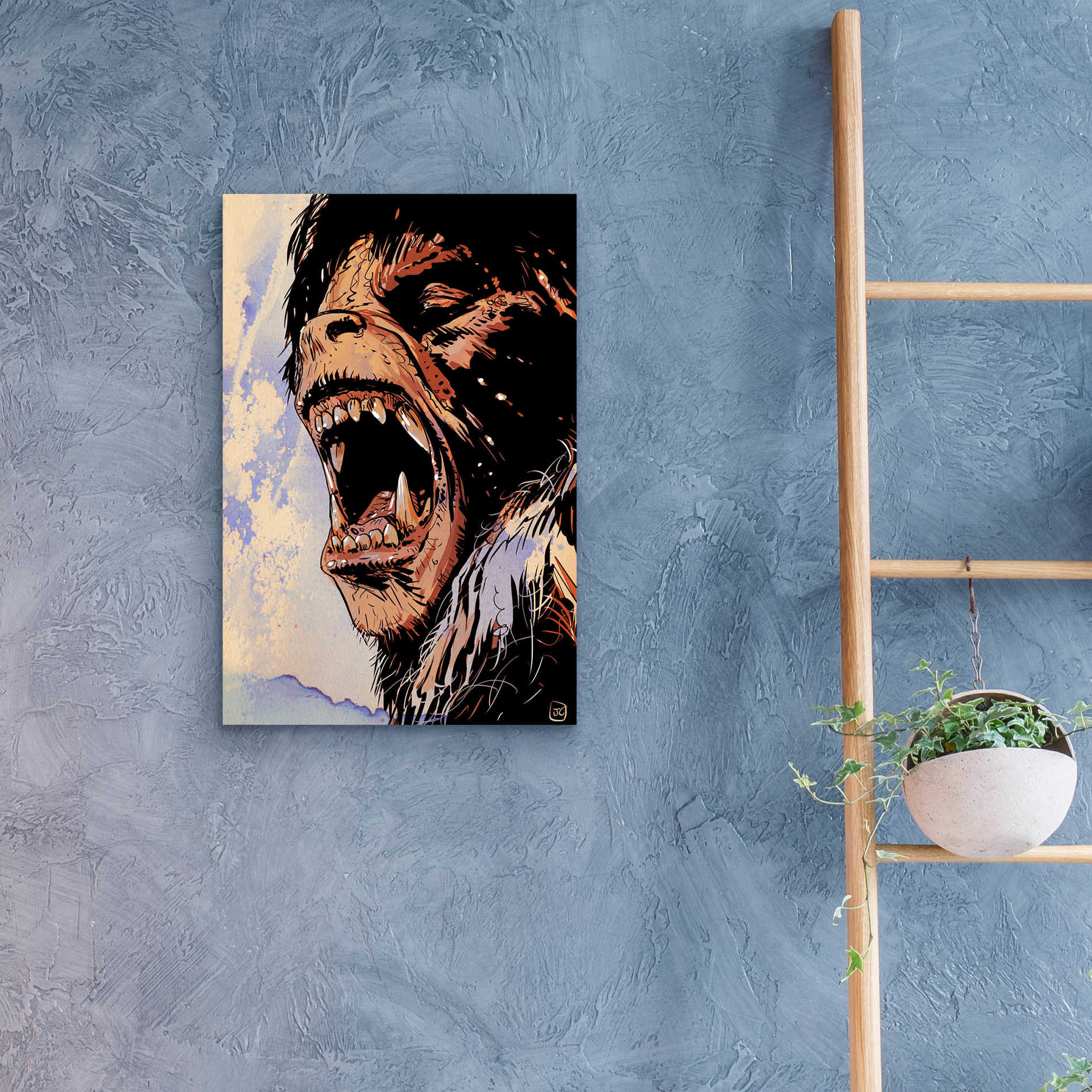 Epic Art 'An American Werewolf' by Giuseppe Cristiano, Acrylic Glass Wall Art,16x24