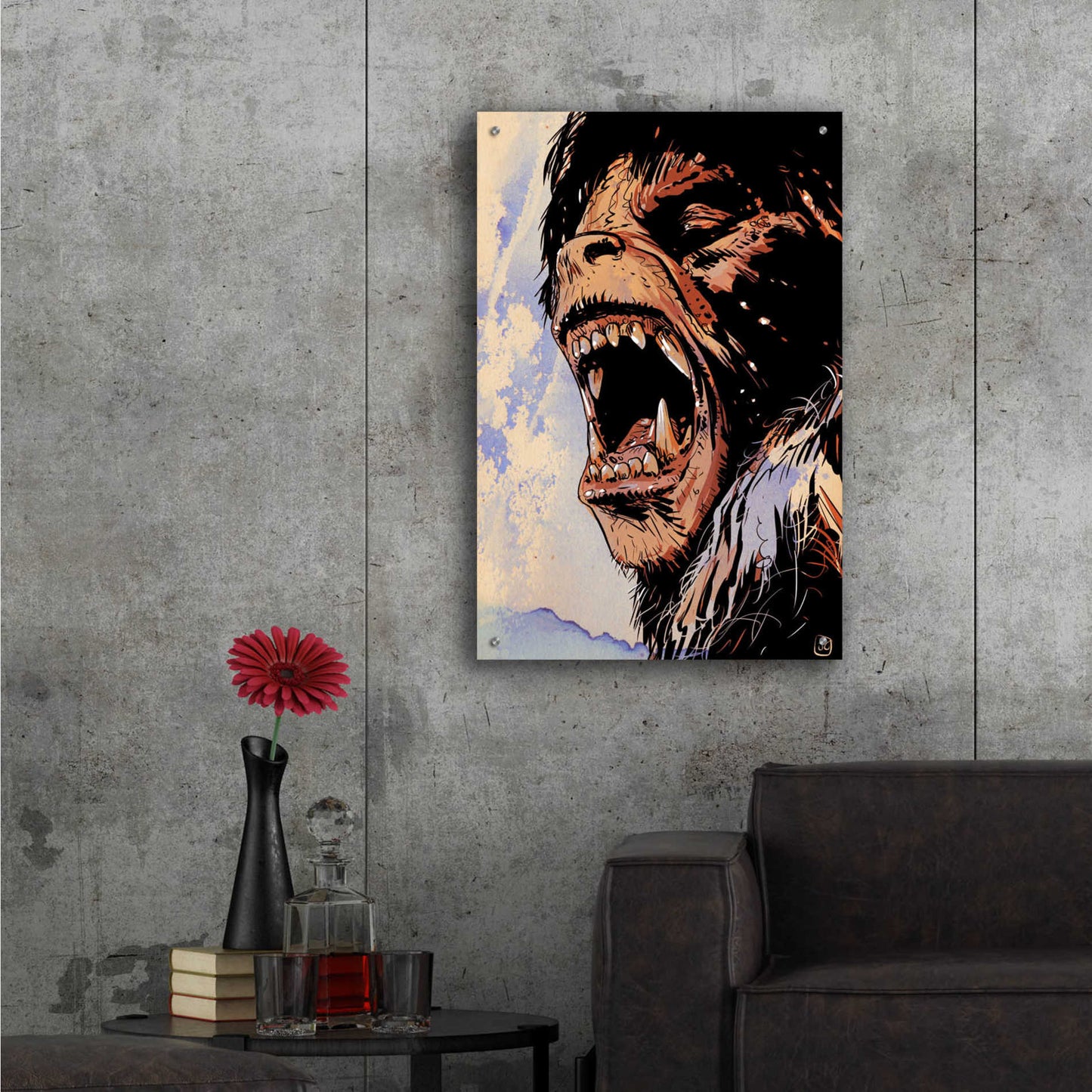 Epic Art 'An American Werewolf' by Giuseppe Cristiano, Acrylic Glass Wall Art,24x36