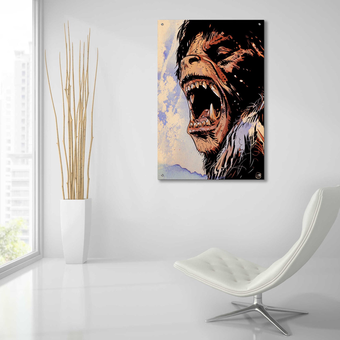 Epic Art 'An American Werewolf' by Giuseppe Cristiano, Acrylic Glass Wall Art,24x36