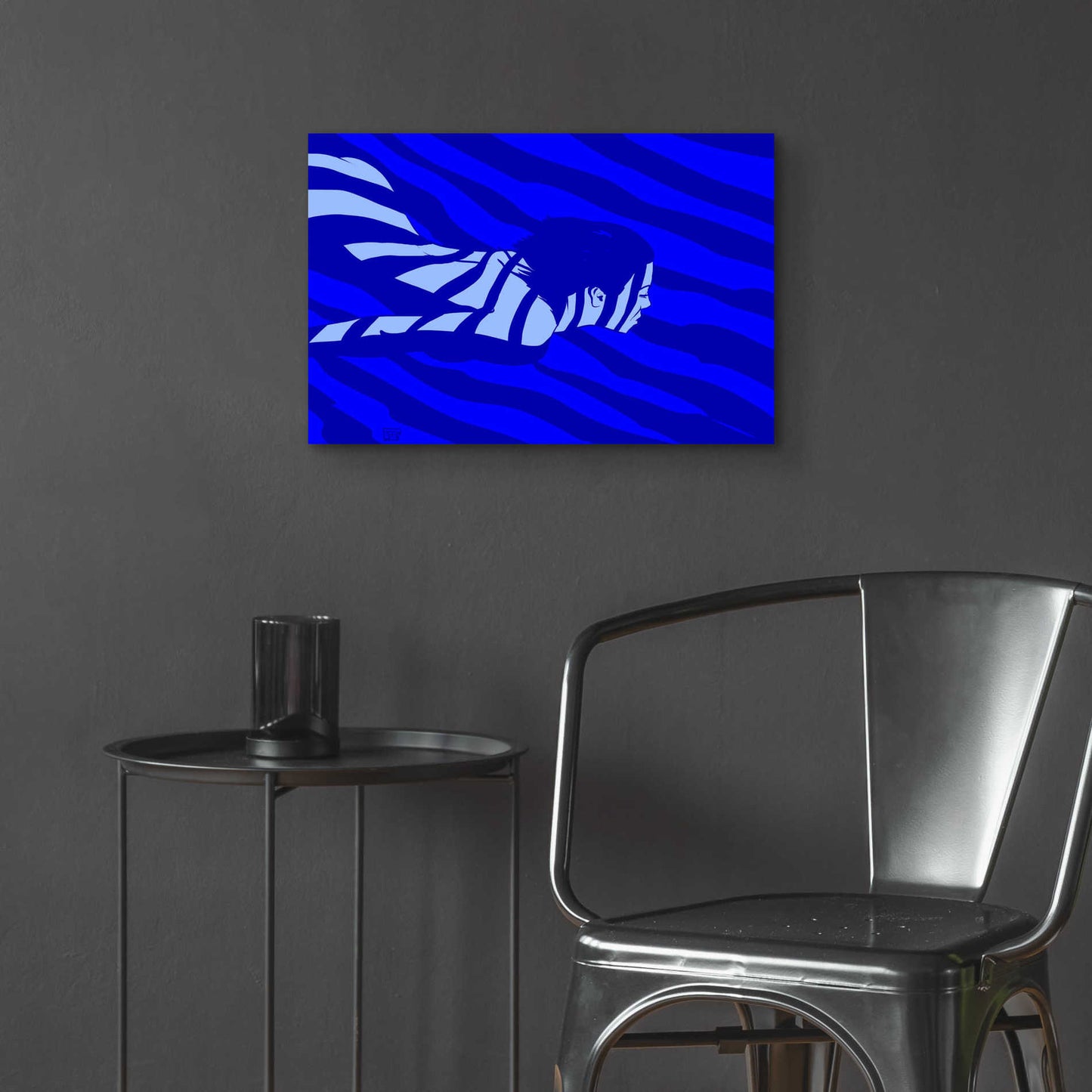 Epic Art 'Blue' by Giuseppe Cristiano, Acrylic Glass Wall Art,24x16