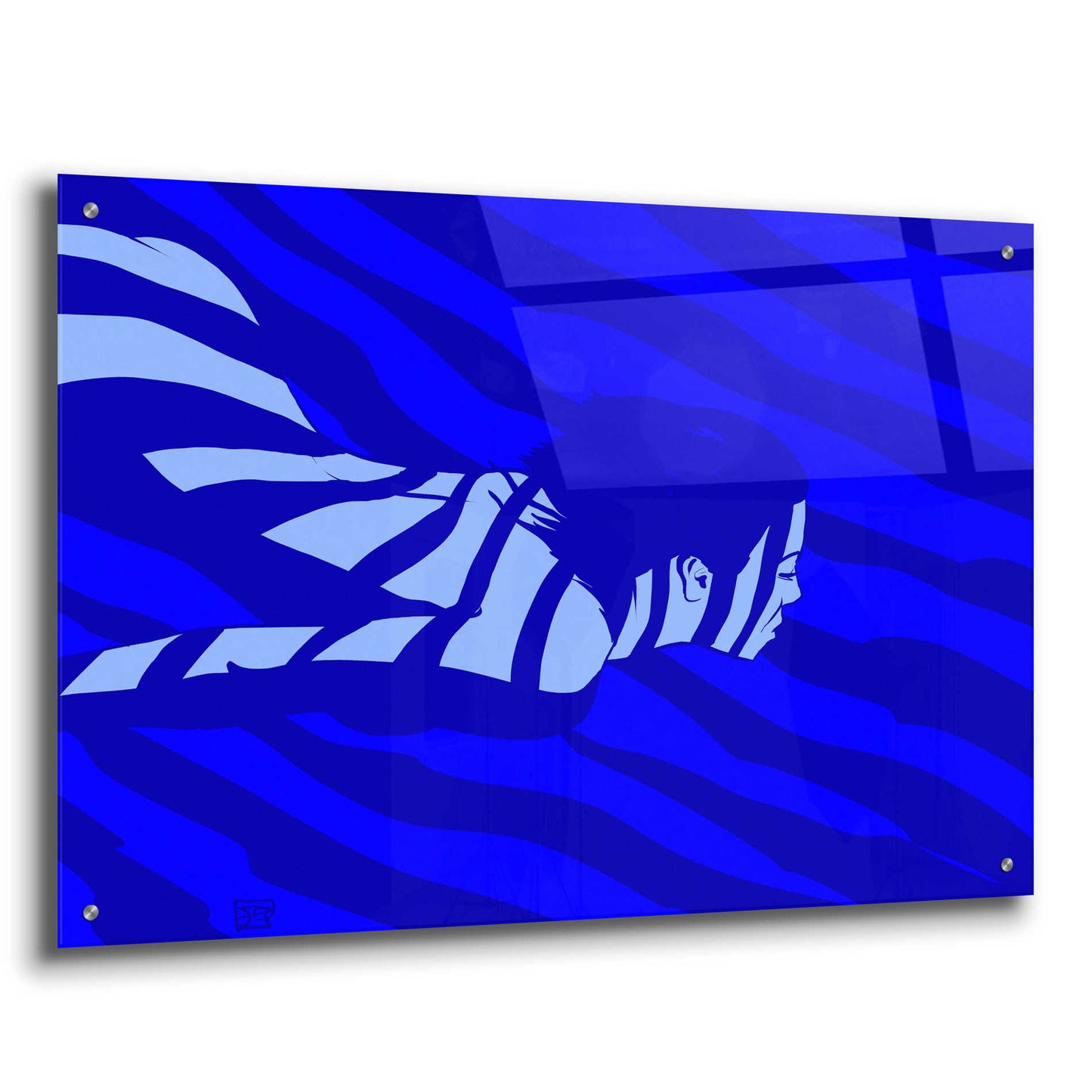 Epic Art 'Blue' by Giuseppe Cristiano, Acrylic Glass Wall Art,36x24