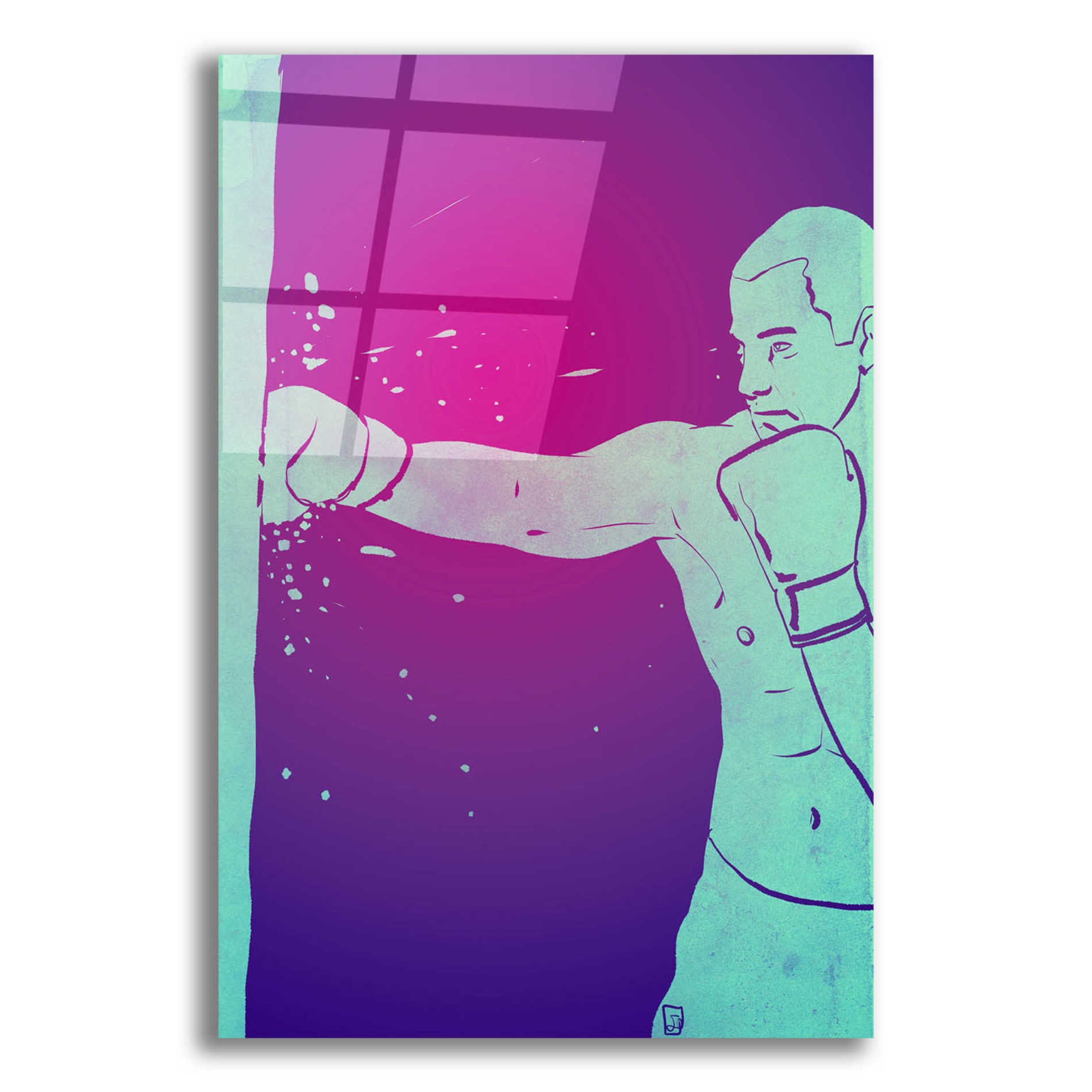 Epic Art 'Boxing Club 6' by Giuseppe Cristiano, Acrylic Glass Wall Art,16x24