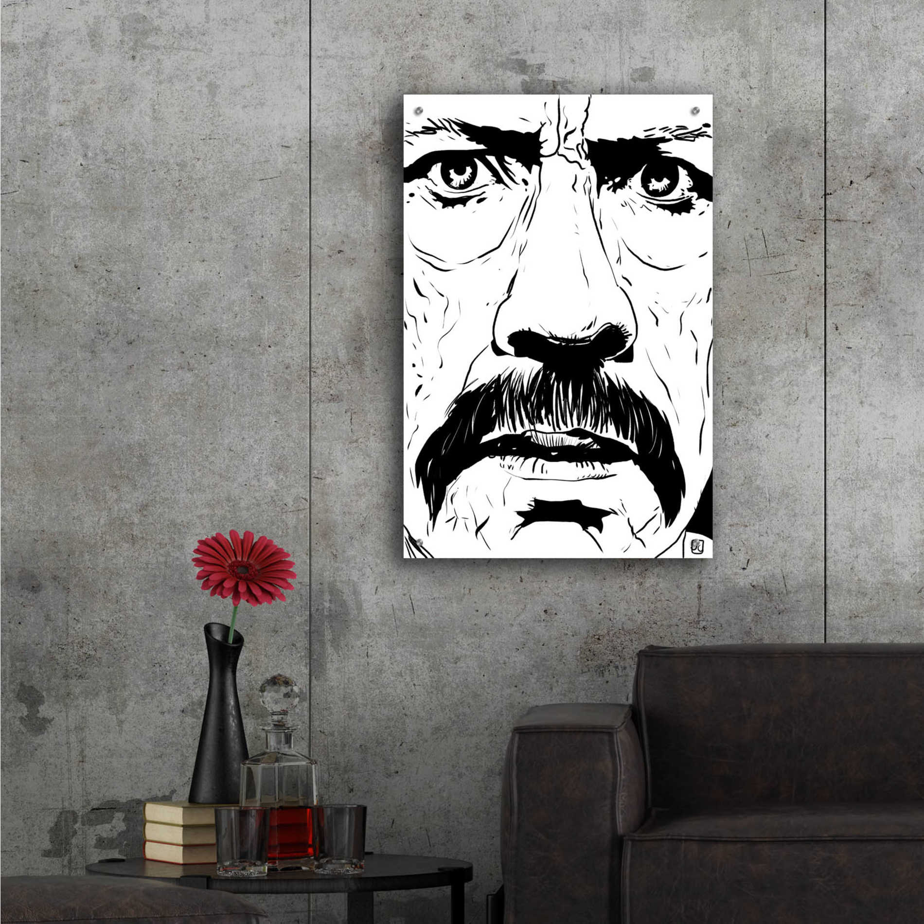 Epic Art 'Danny Trejo 2' by Giuseppe Cristiano, Acrylic Glass Wall Art,24x36