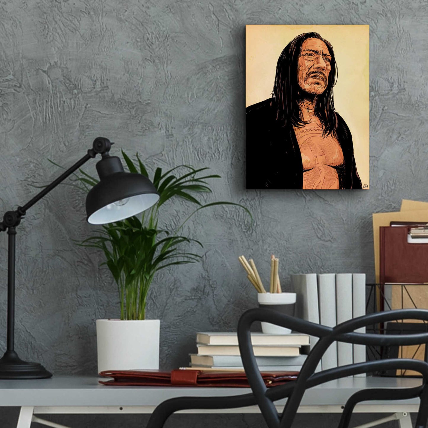 Epic Art 'Danny Trejo' by Giuseppe Cristiano, Acrylic Glass Wall Art,12x16