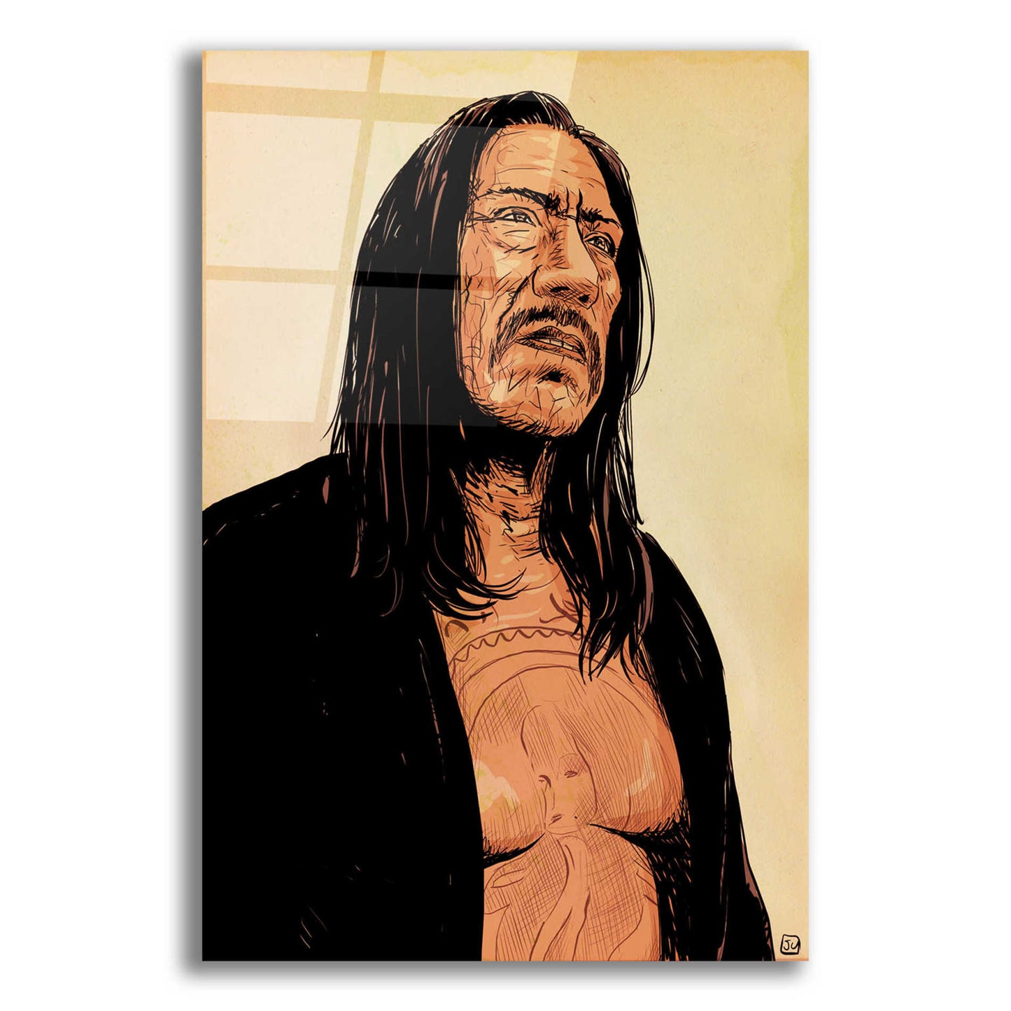 Epic Art 'Danny Trejo' by Giuseppe Cristiano, Acrylic Glass Wall Art,12x16