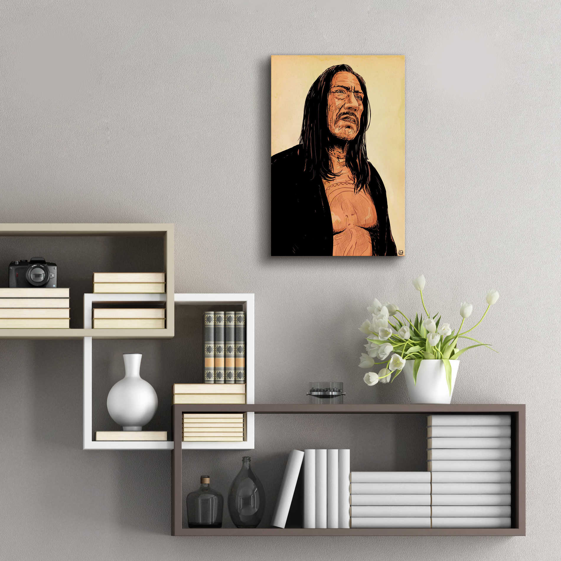 Epic Art 'Danny Trejo' by Giuseppe Cristiano, Acrylic Glass Wall Art,16x24