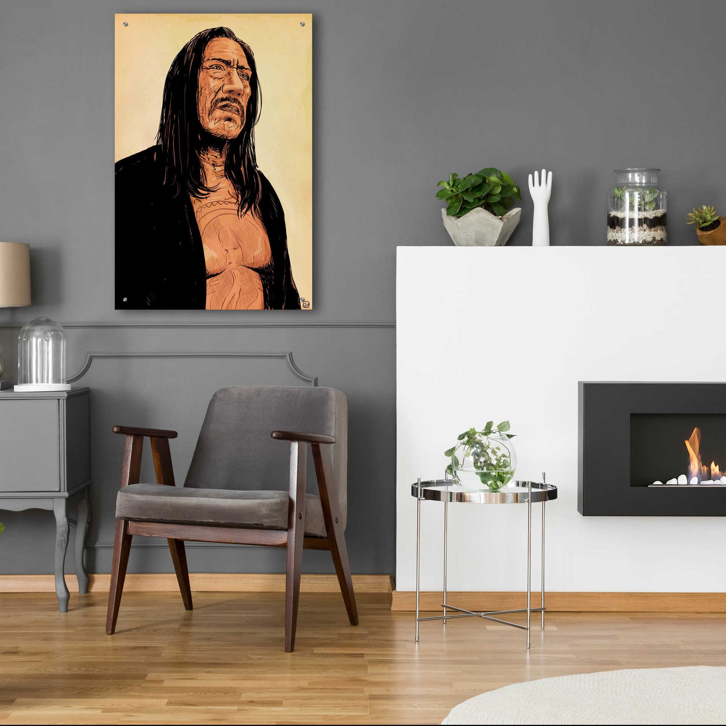 Epic Art 'Danny Trejo' by Giuseppe Cristiano, Acrylic Glass Wall Art,24x36