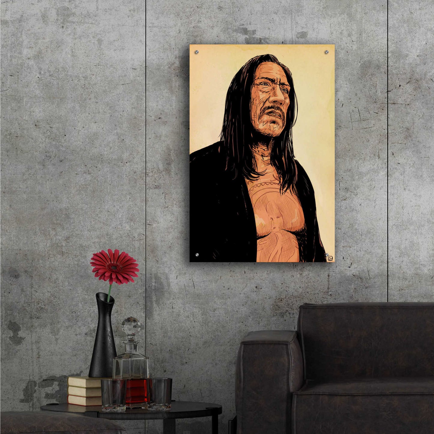 Epic Art 'Danny Trejo' by Giuseppe Cristiano, Acrylic Glass Wall Art,24x36