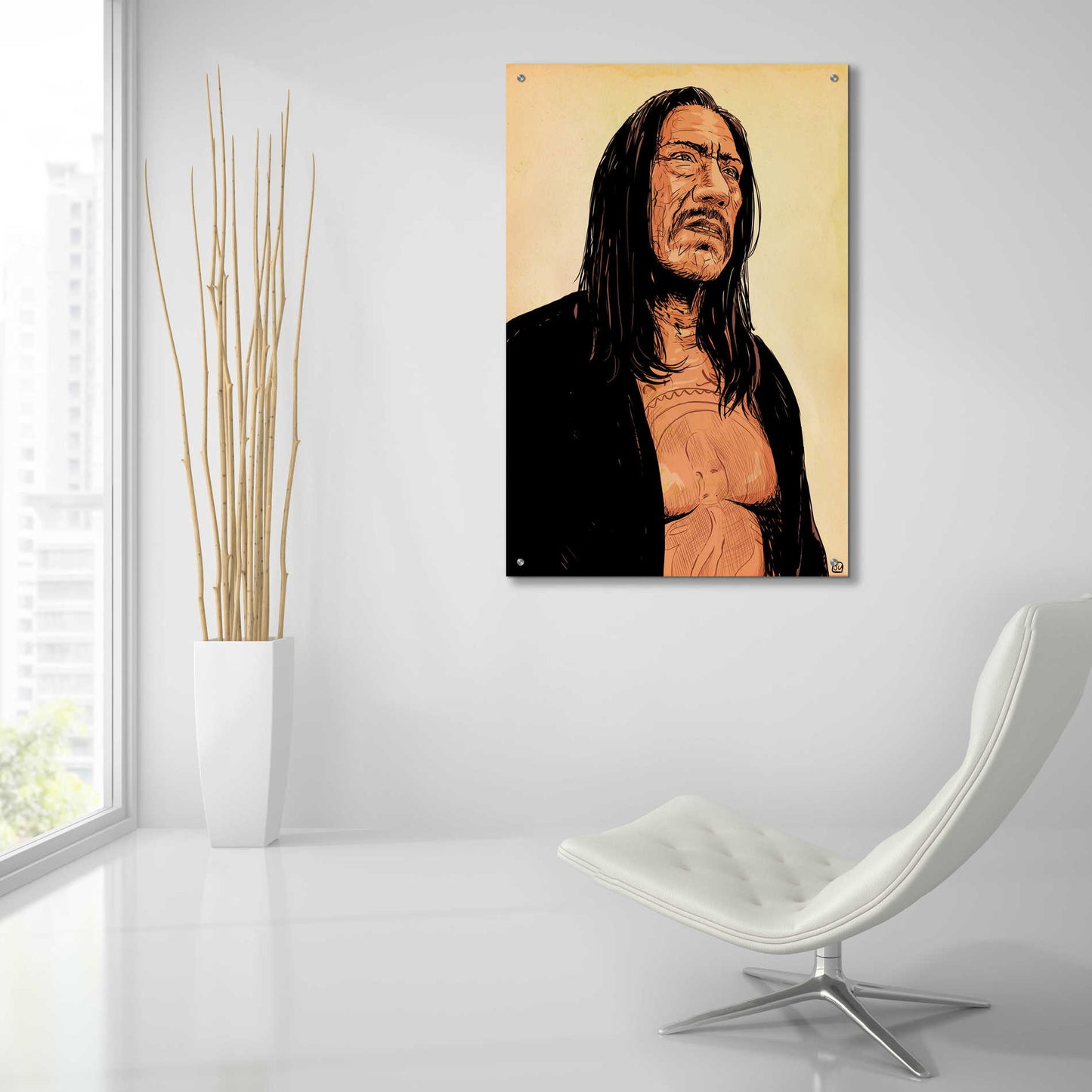 Epic Art 'Danny Trejo' by Giuseppe Cristiano, Acrylic Glass Wall Art,24x36