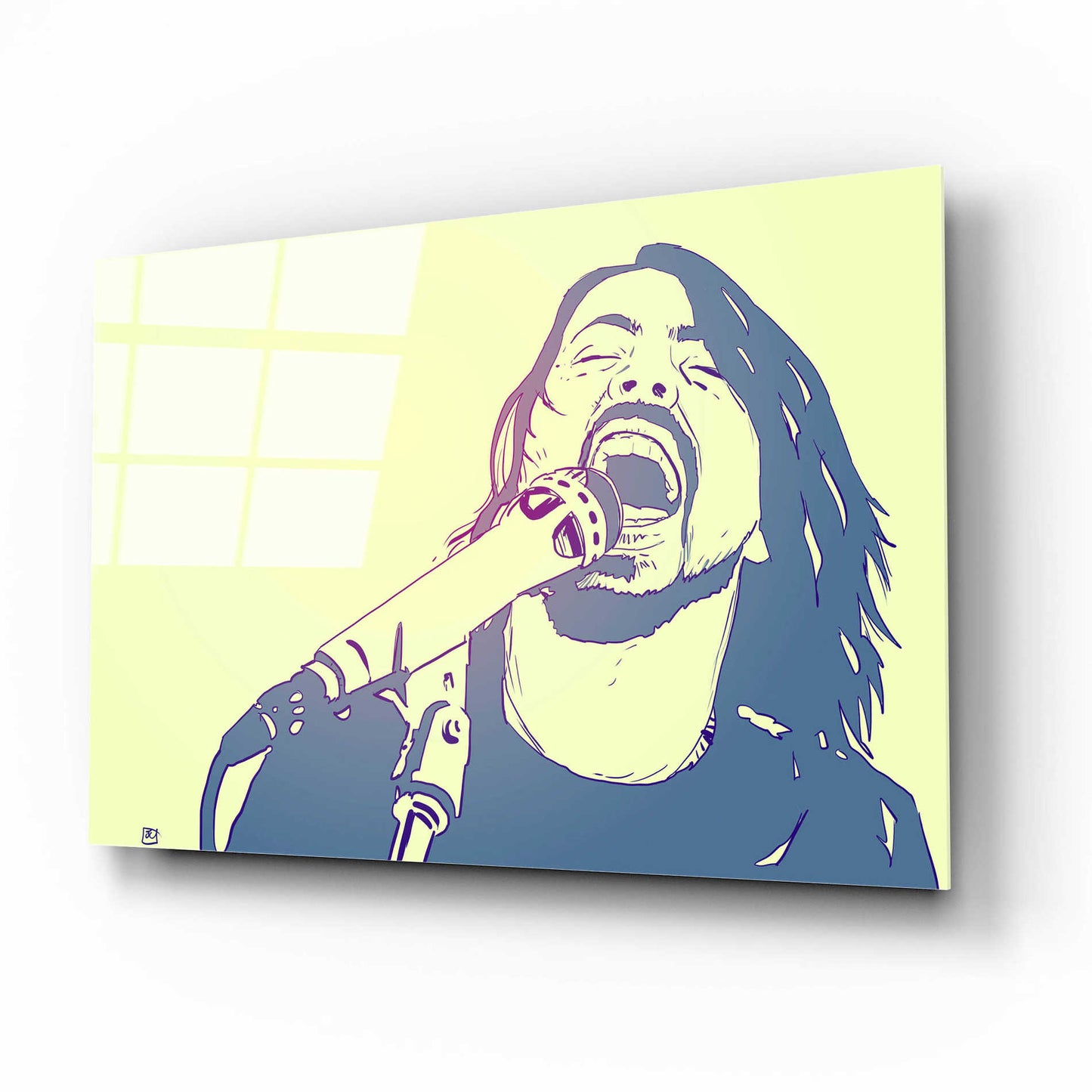 Epic Art 'Dave Grohl' by Giuseppe Cristiano, Acrylic Glass Wall Art,16x12