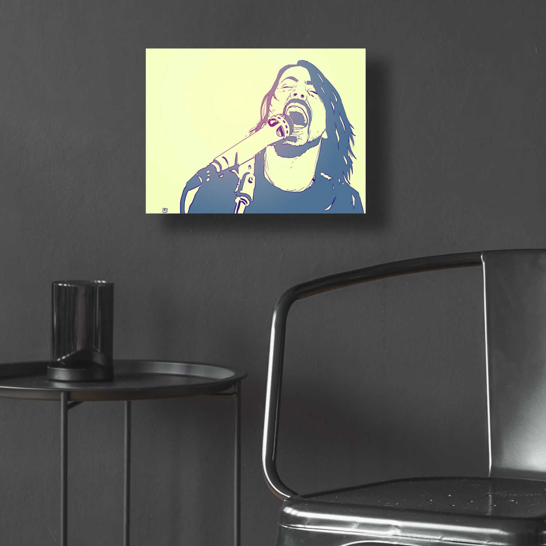 Epic Art 'Dave Grohl' by Giuseppe Cristiano, Acrylic Glass Wall Art,16x12