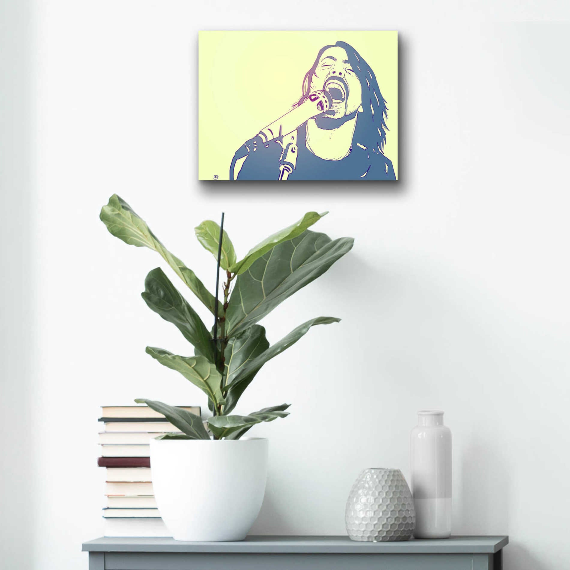 Epic Art 'Dave Grohl' by Giuseppe Cristiano, Acrylic Glass Wall Art,16x12