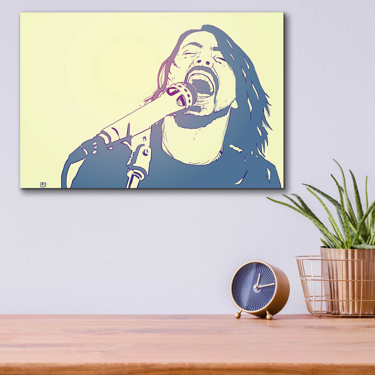 Epic Art 'Dave Grohl' by Giuseppe Cristiano, Acrylic Glass Wall Art,16x12