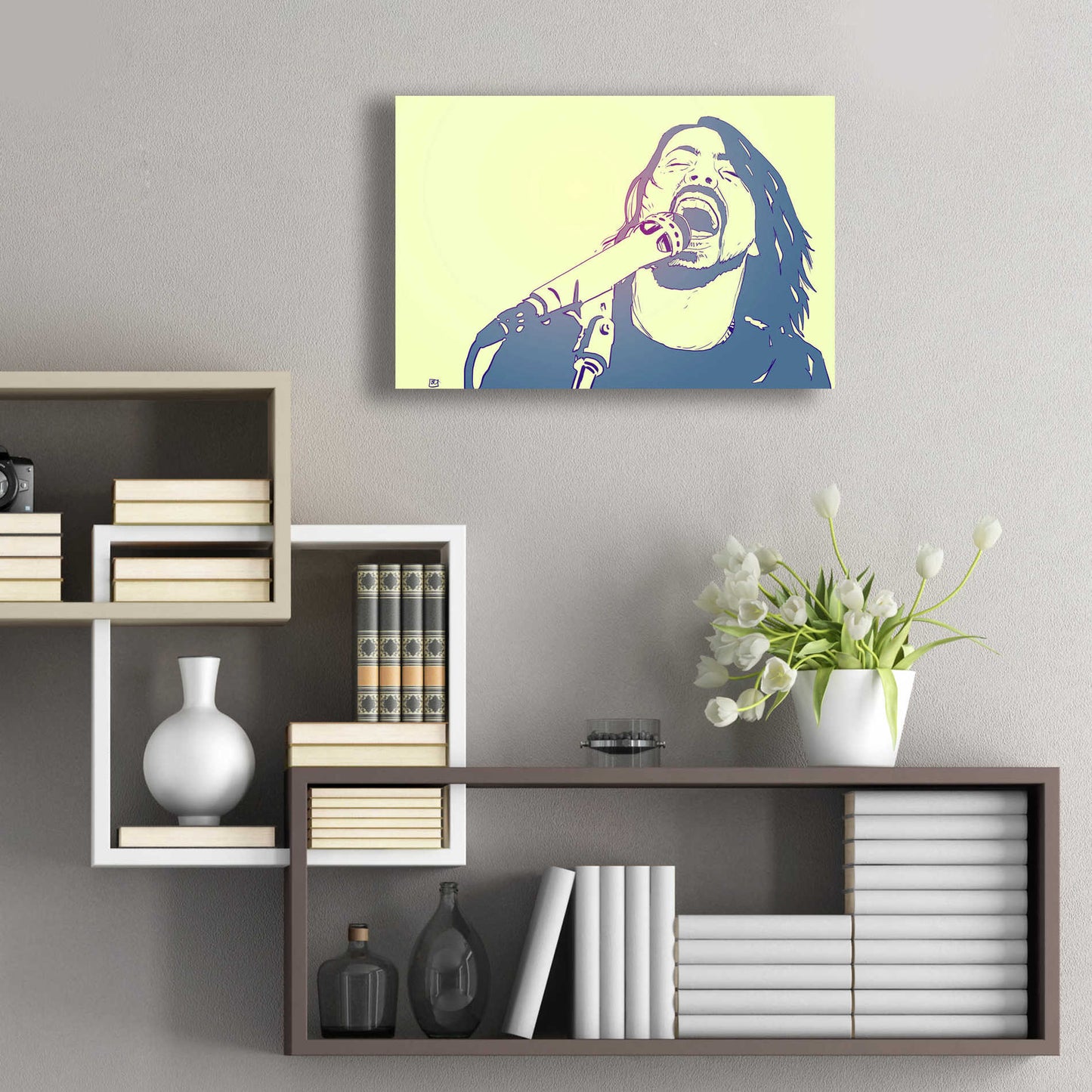 Epic Art 'Dave Grohl' by Giuseppe Cristiano, Acrylic Glass Wall Art,24x16