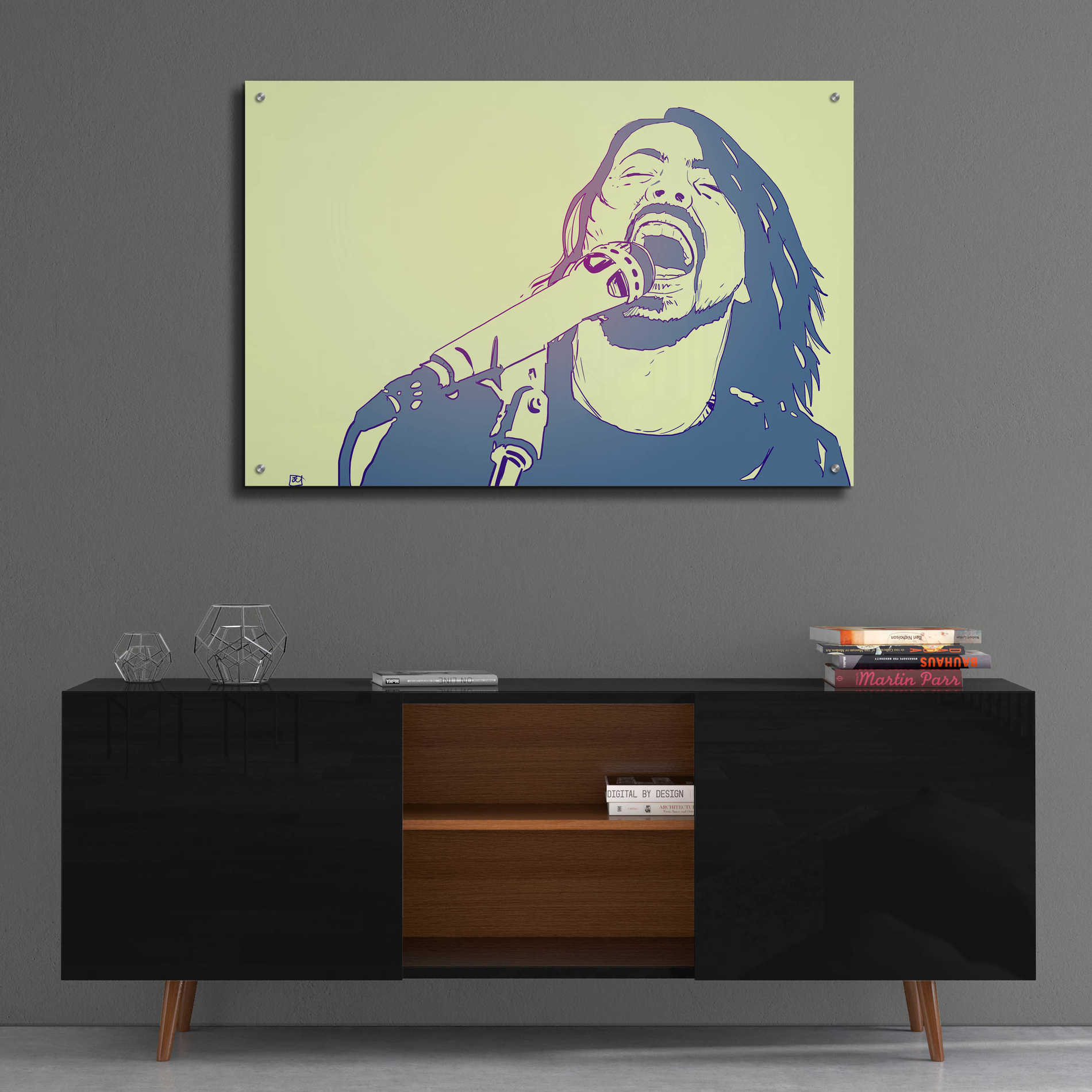 Epic Art 'Dave Grohl' by Giuseppe Cristiano, Acrylic Glass Wall Art,36x24