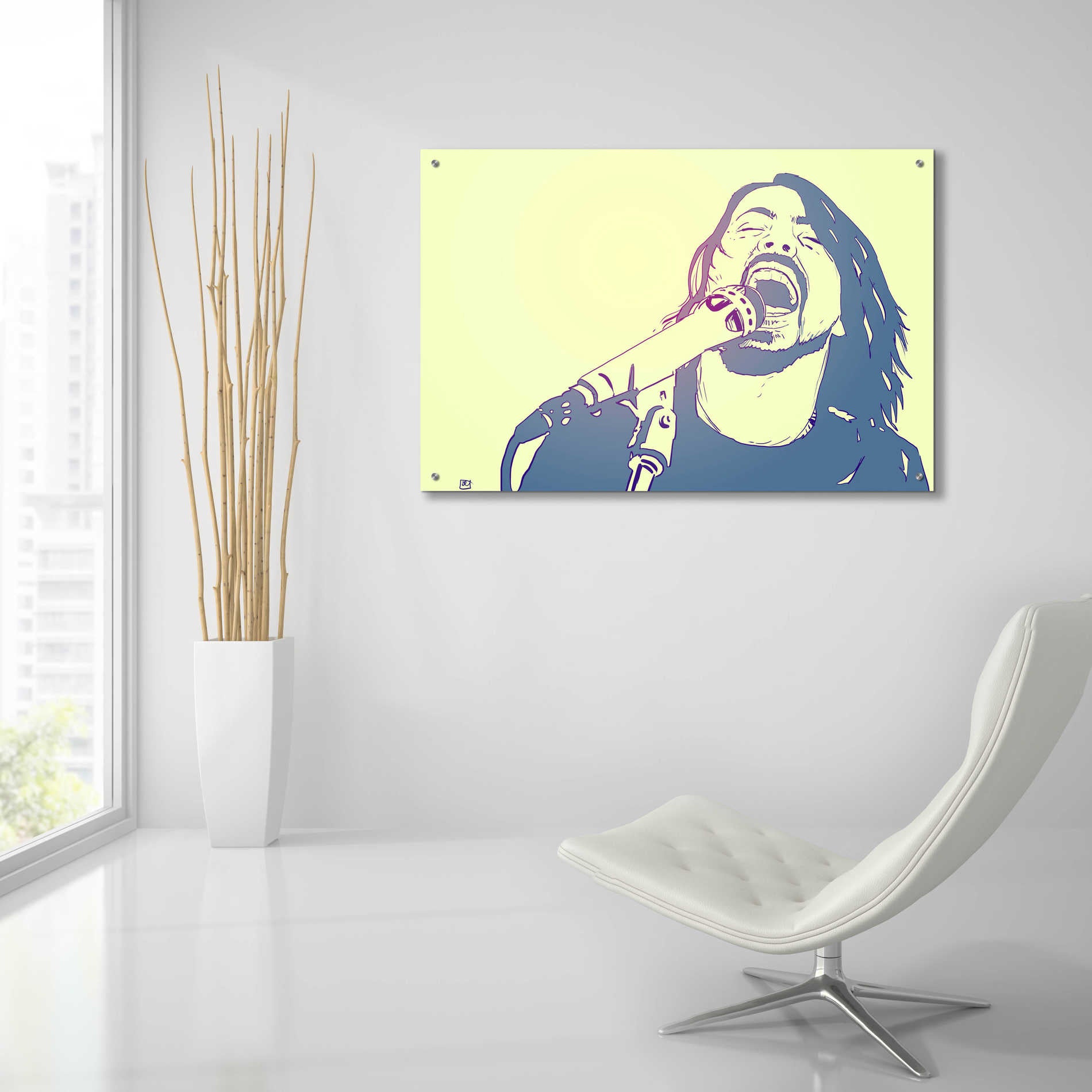 Epic Art 'Dave Grohl' by Giuseppe Cristiano, Acrylic Glass Wall Art,36x24