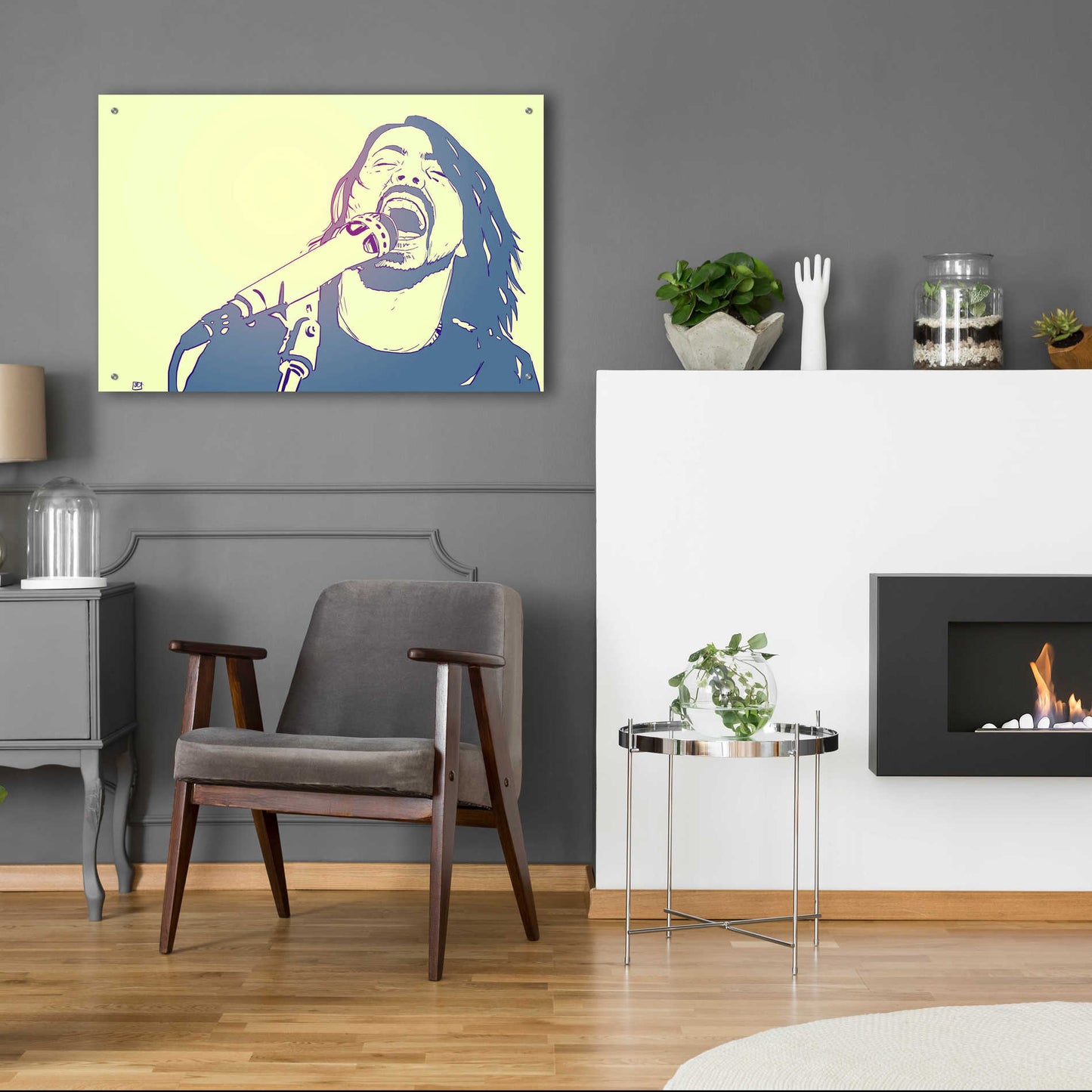 Epic Art 'Dave Grohl' by Giuseppe Cristiano, Acrylic Glass Wall Art,36x24