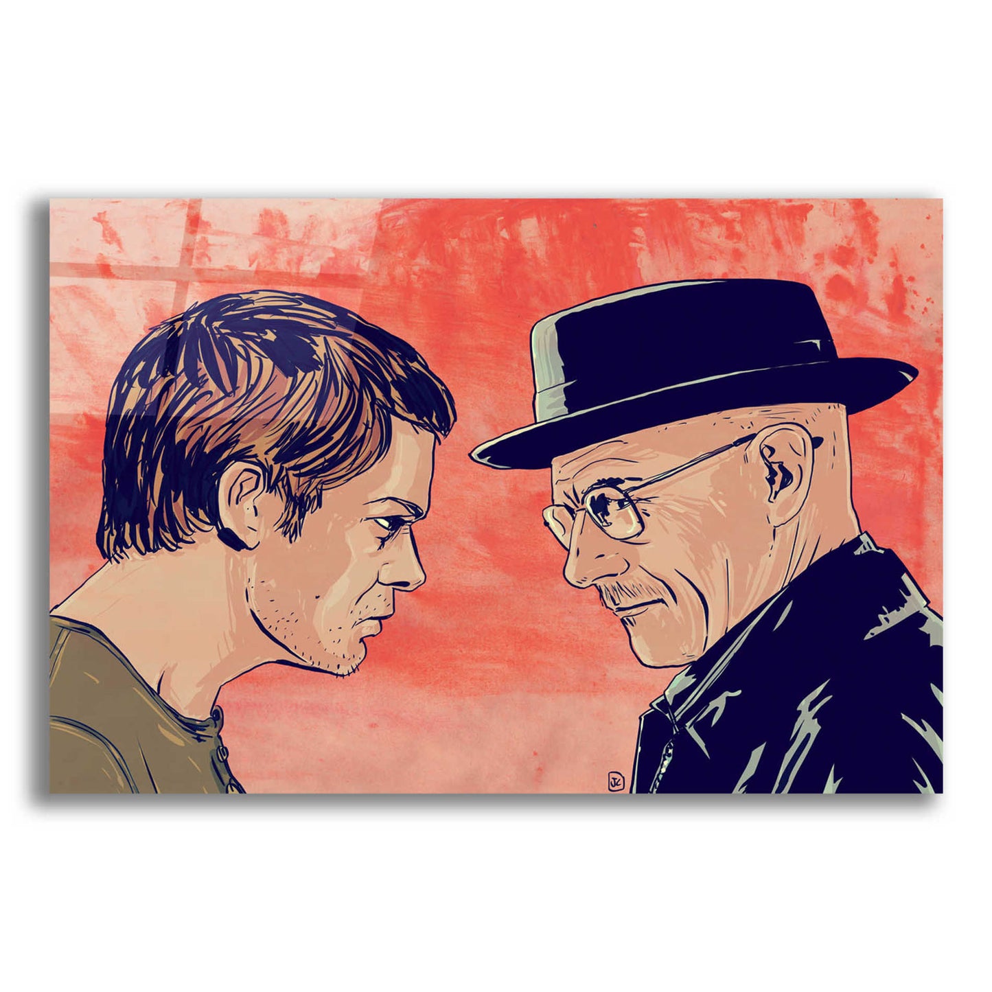 Epic Art 'Dexter Meets Walter' by Giuseppe Cristiano, Acrylic Glass Wall Art,16x12