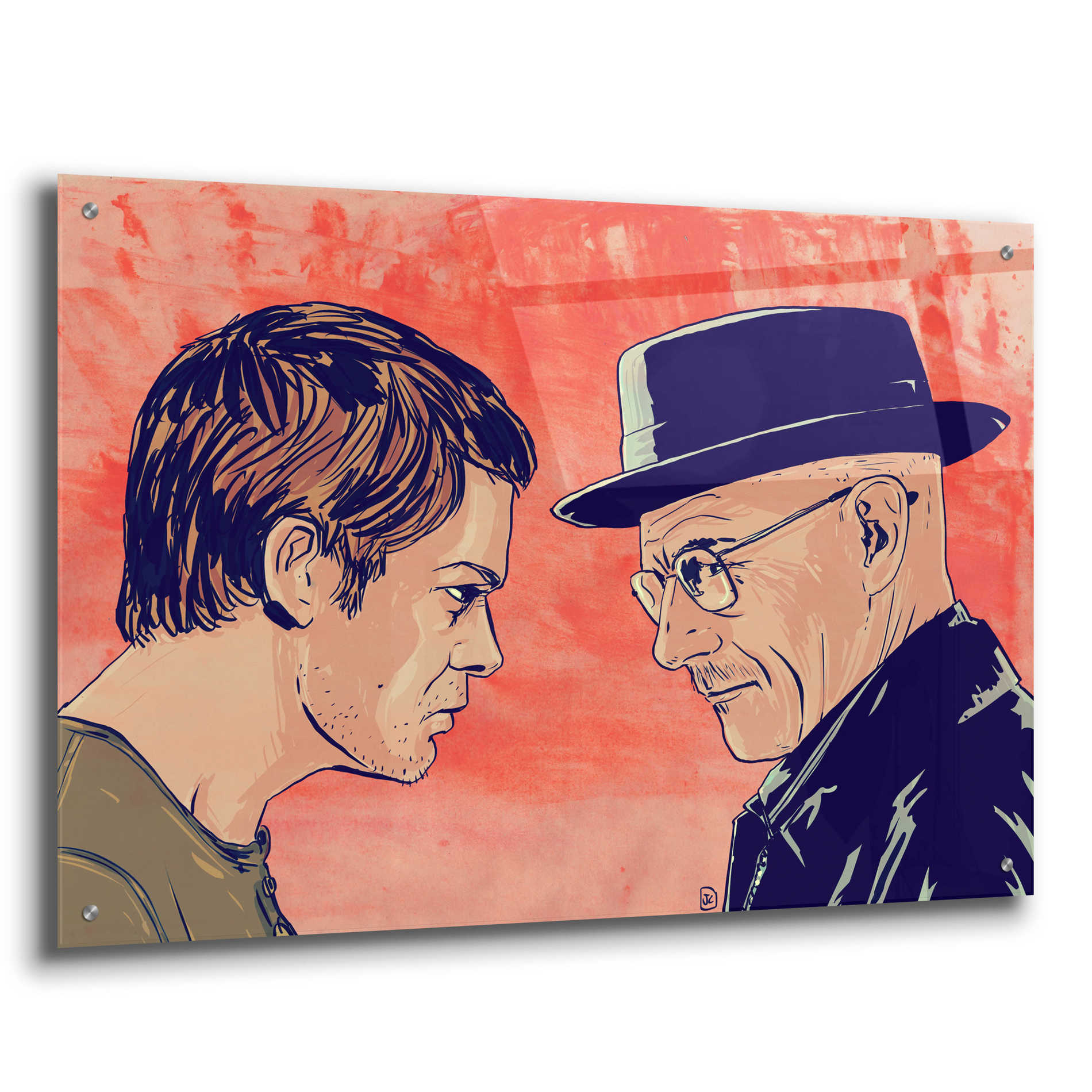 Epic Art 'Dexter Meets Walter' by Giuseppe Cristiano, Acrylic Glass Wall Art,36x24