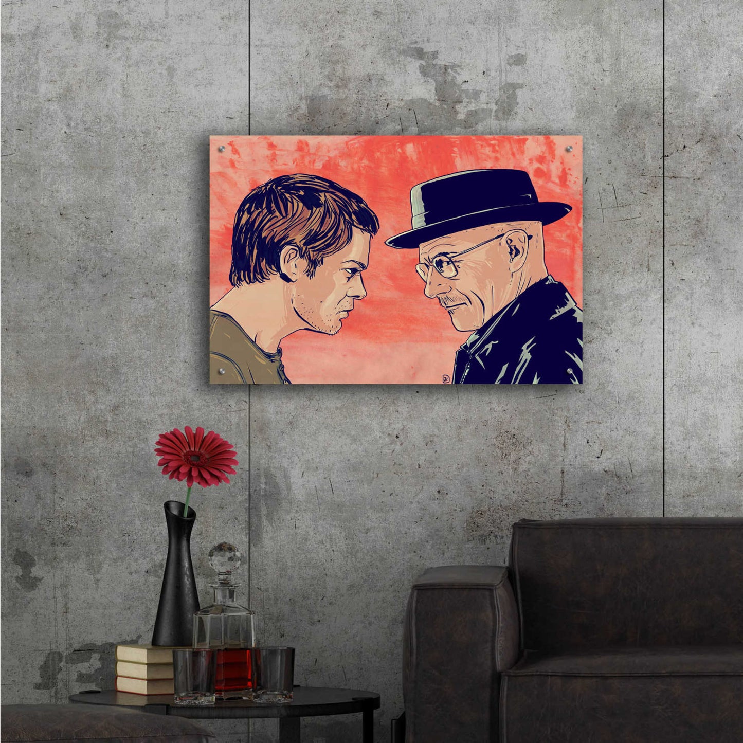 Epic Art 'Dexter Meets Walter' by Giuseppe Cristiano, Acrylic Glass Wall Art,36x24