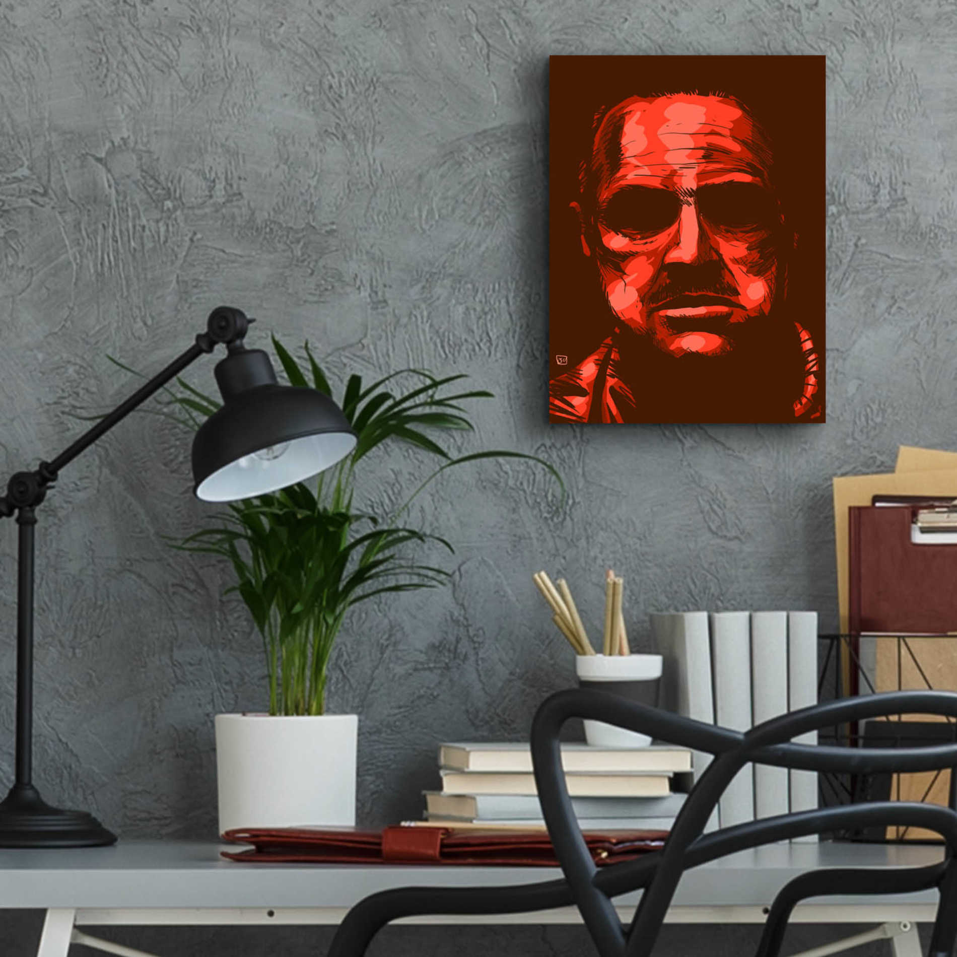 Epic Art 'Don Vito Corleone' by Giuseppe Cristiano, Acrylic Glass Wall Art,12x16