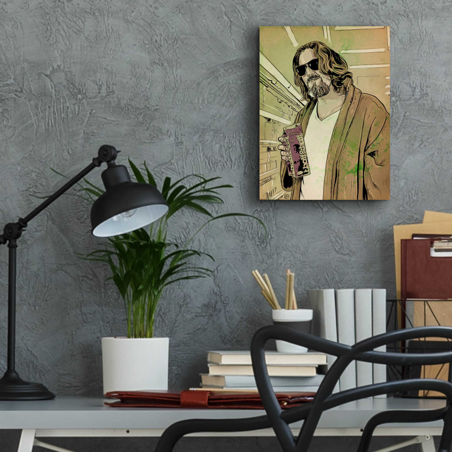 Epic Art 'Dude Lebowski' by Giuseppe Cristiano, Acrylic Glass Wall Art,12x16