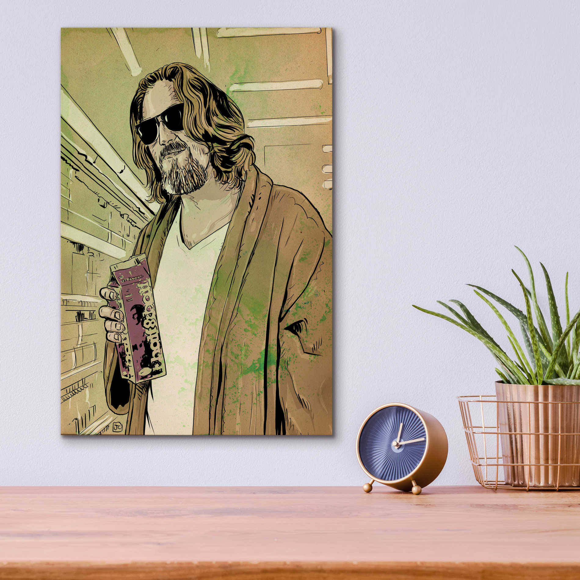 Epic Art 'Dude Lebowski' by Giuseppe Cristiano, Acrylic Glass Wall Art,12x16