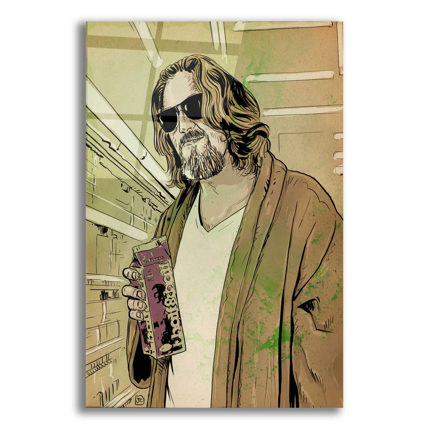 Epic Art 'Dude Lebowski' by Giuseppe Cristiano, Acrylic Glass Wall Art,12x16