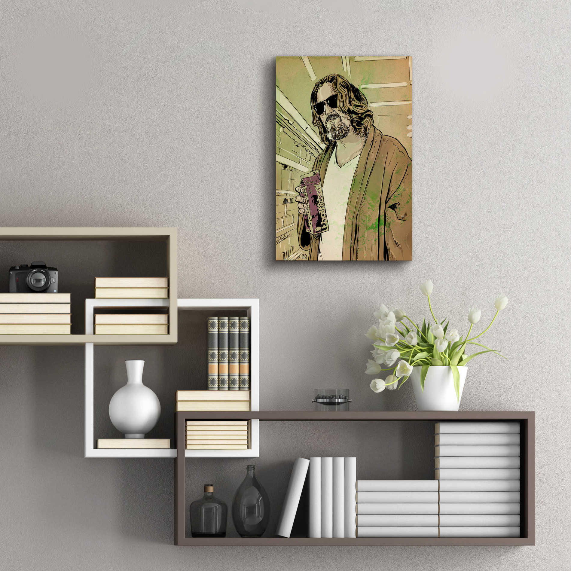 Epic Art 'Dude Lebowski' by Giuseppe Cristiano, Acrylic Glass Wall Art,16x24