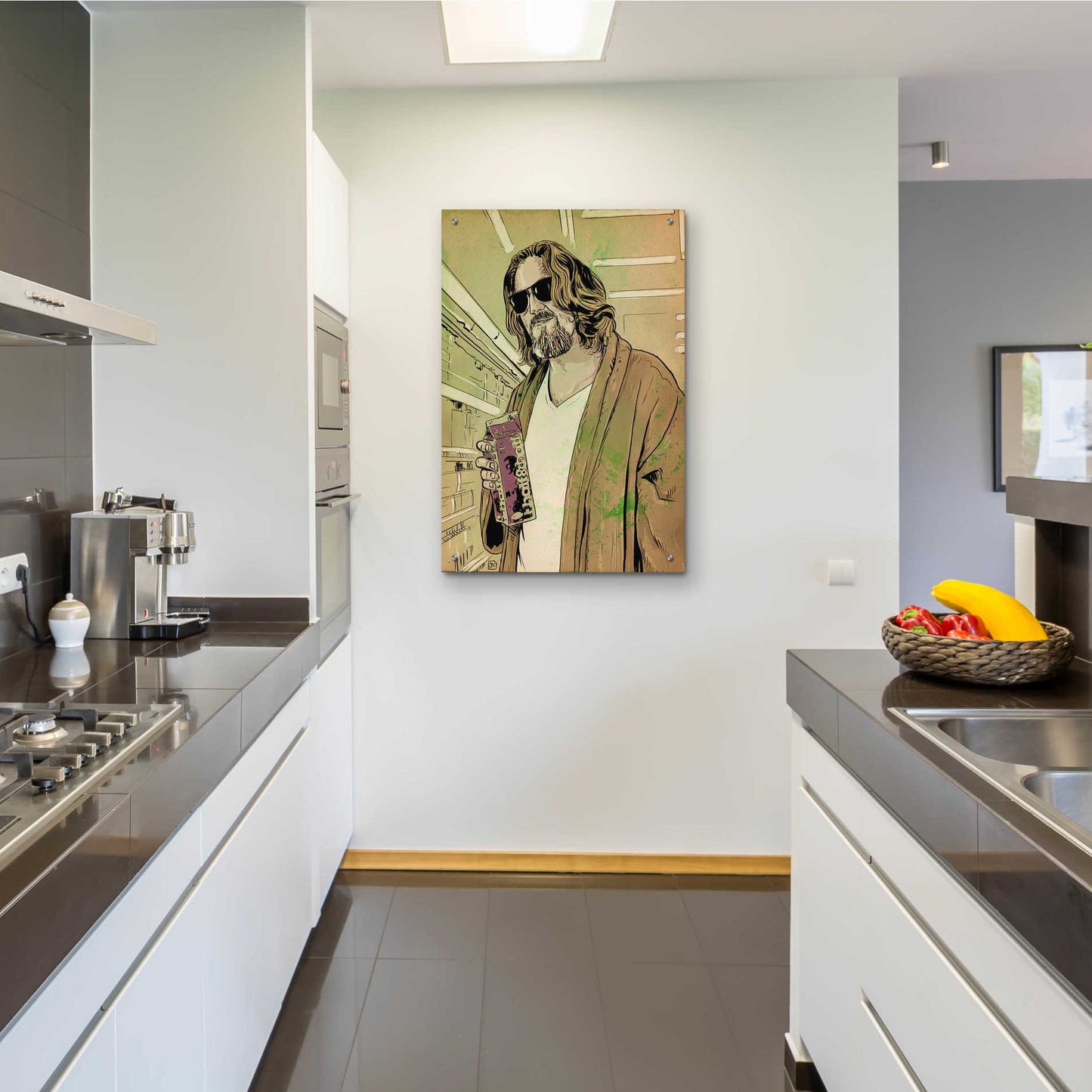 Epic Art 'Dude Lebowski' by Giuseppe Cristiano, Acrylic Glass Wall Art,24x36