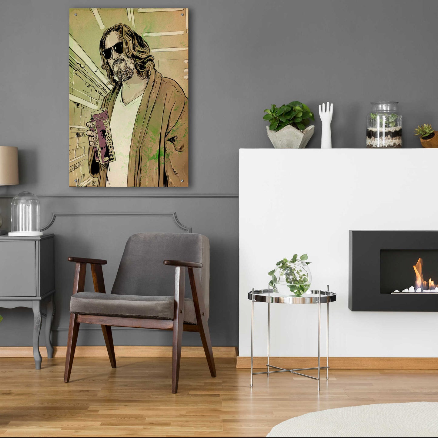 Epic Art 'Dude Lebowski' by Giuseppe Cristiano, Acrylic Glass Wall Art,24x36