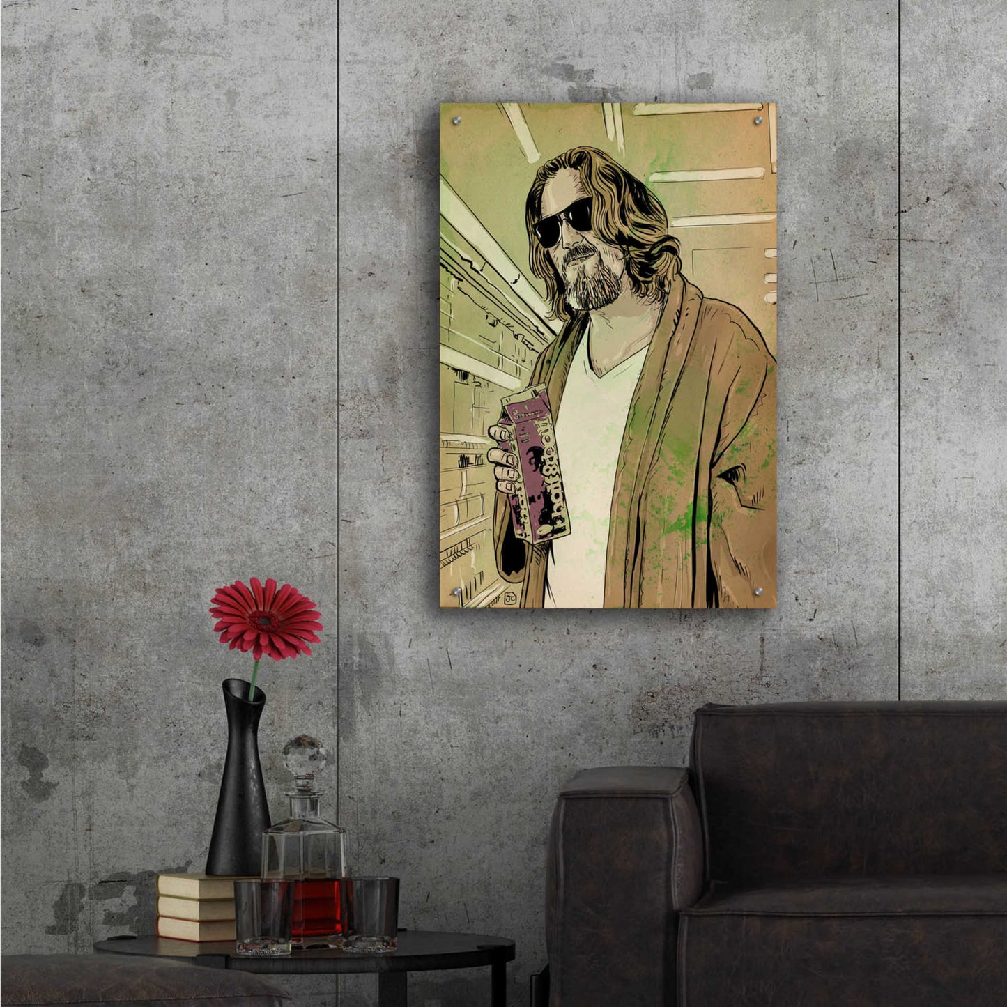 Epic Art 'Dude Lebowski' by Giuseppe Cristiano, Acrylic Glass Wall Art,24x36