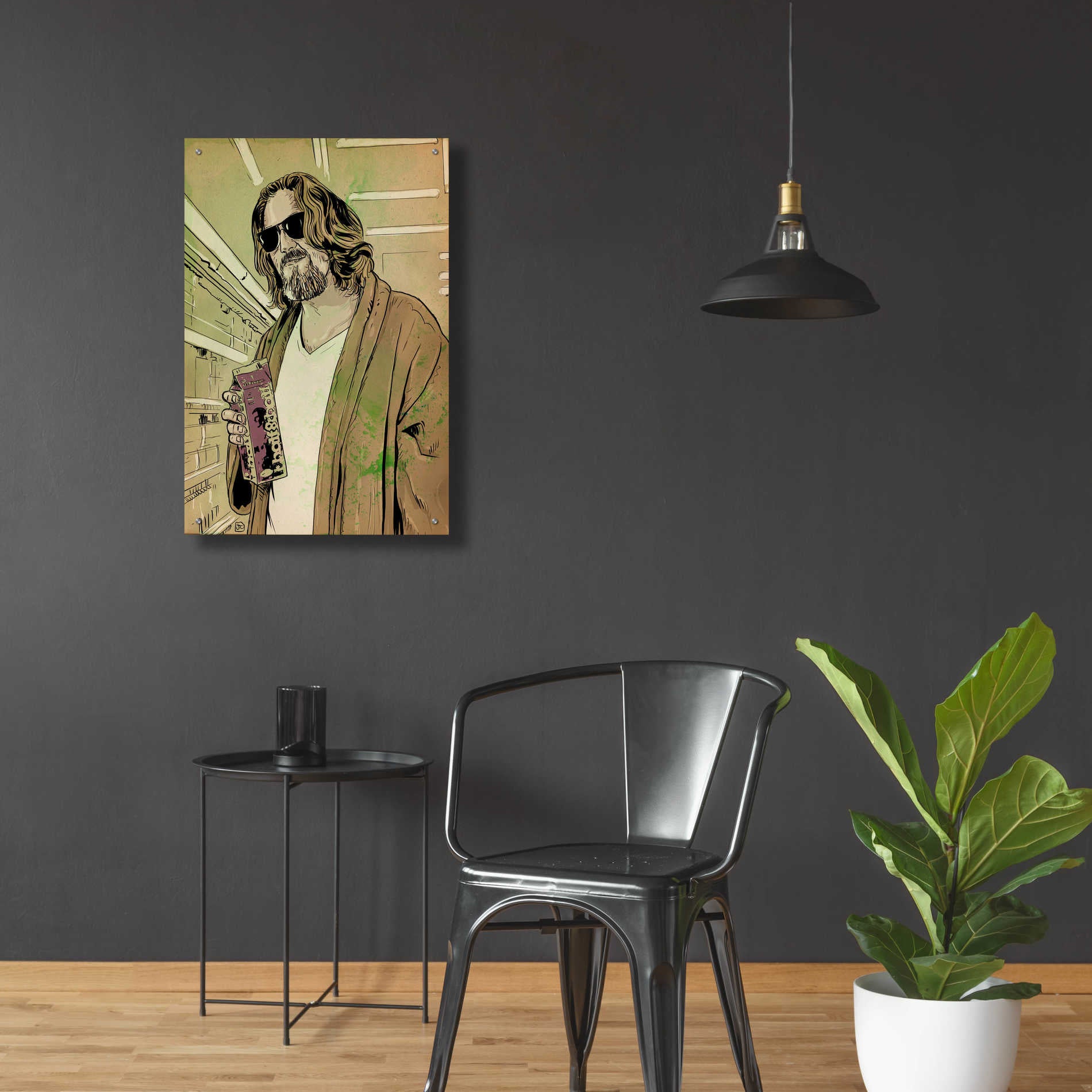 Epic Art 'Dude Lebowski' by Giuseppe Cristiano, Acrylic Glass Wall Art,24x36