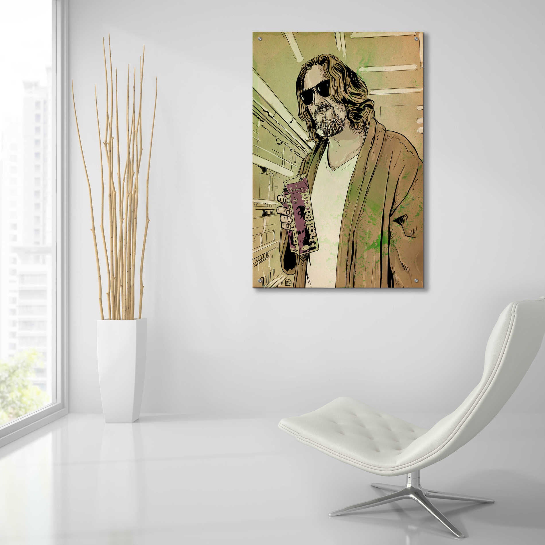 Epic Art 'Dude Lebowski' by Giuseppe Cristiano, Acrylic Glass Wall Art,24x36