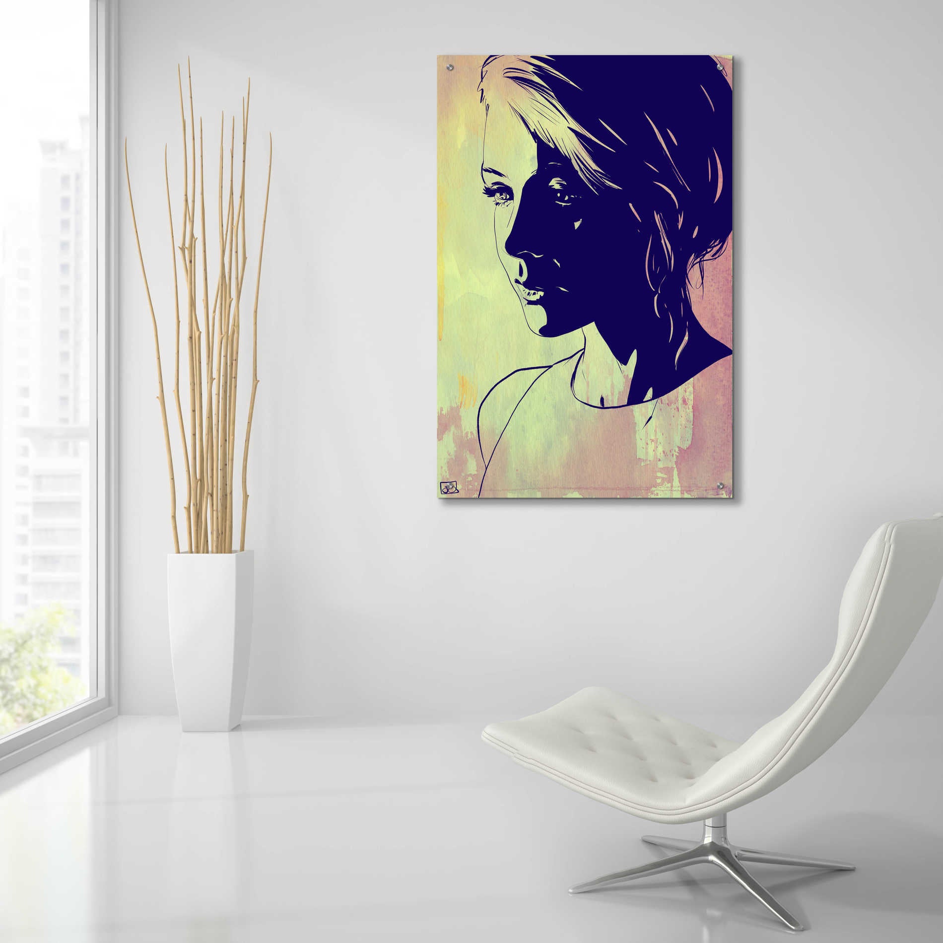 Epic Art 'Face' by Giuseppe Cristiano, Acrylic Glass Wall Art,24x36